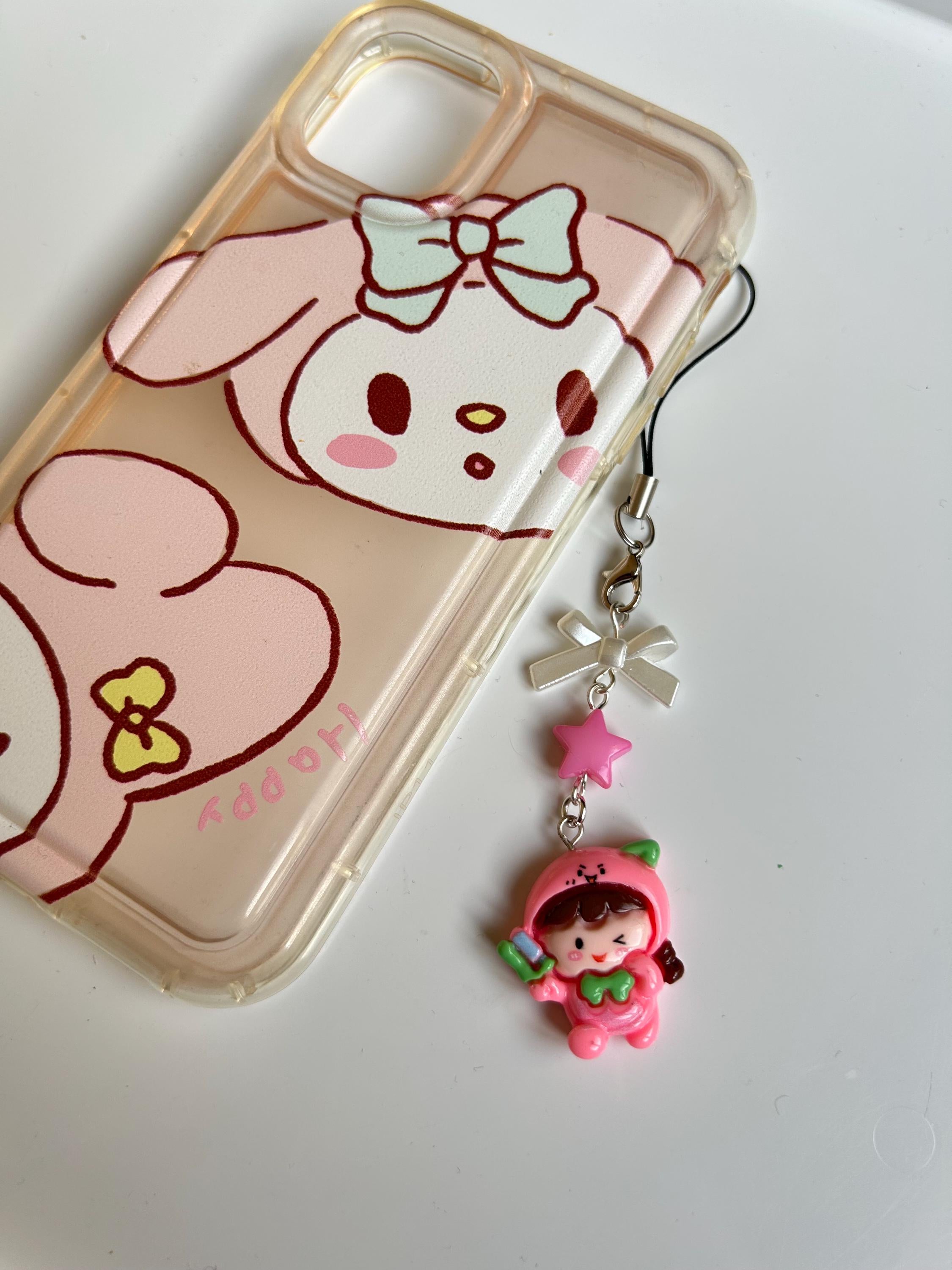 HANDMADE Kawaii Cute Fruit Girl Phone Charms Strawberry