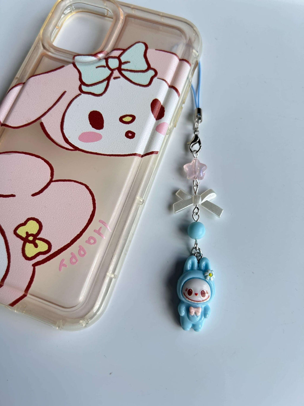 HANDMADE Cute Monsters Themed Phone Charm Blue