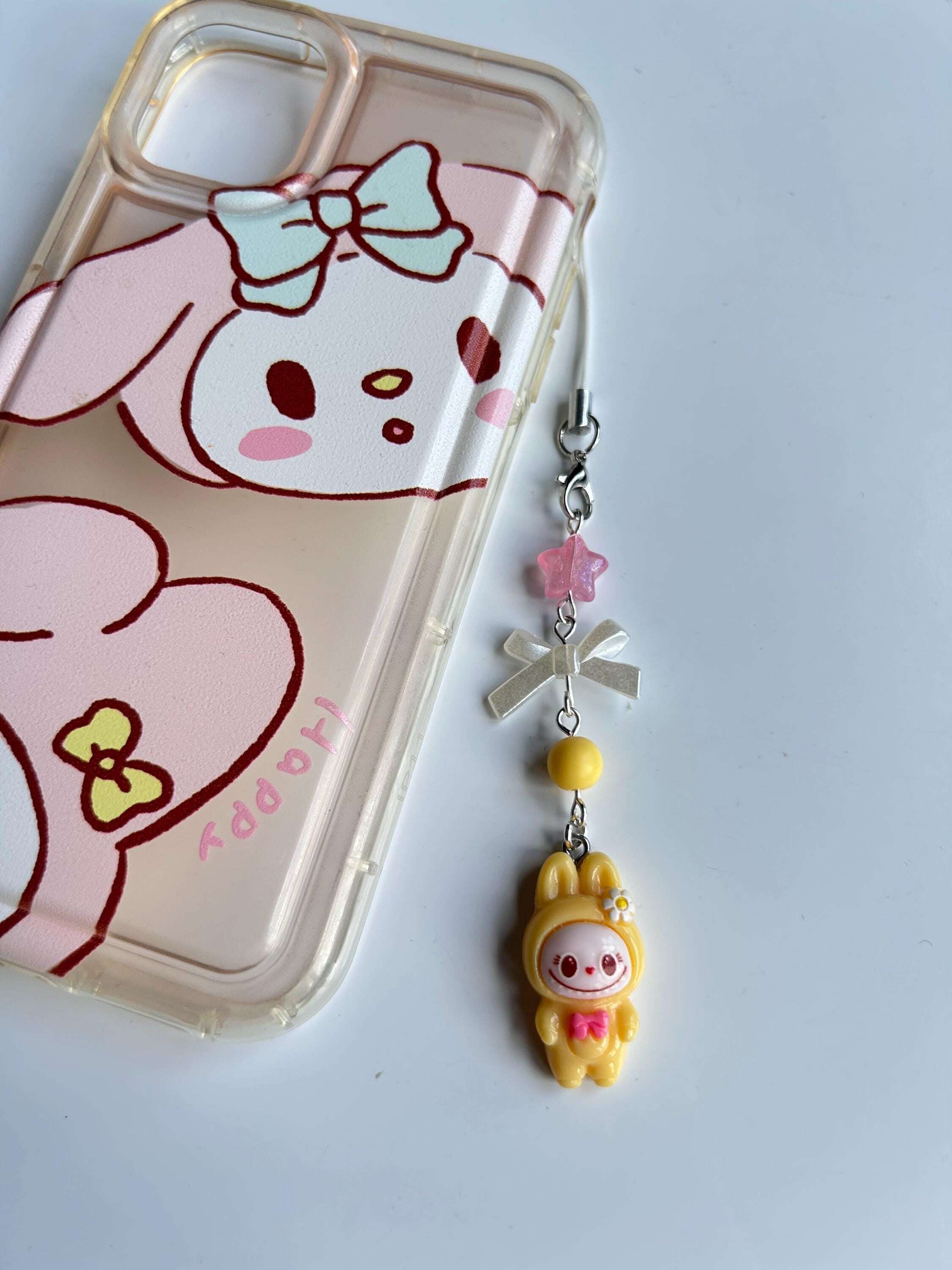 HANDMADE Cute Monsters Themed Phone Charm Yellow