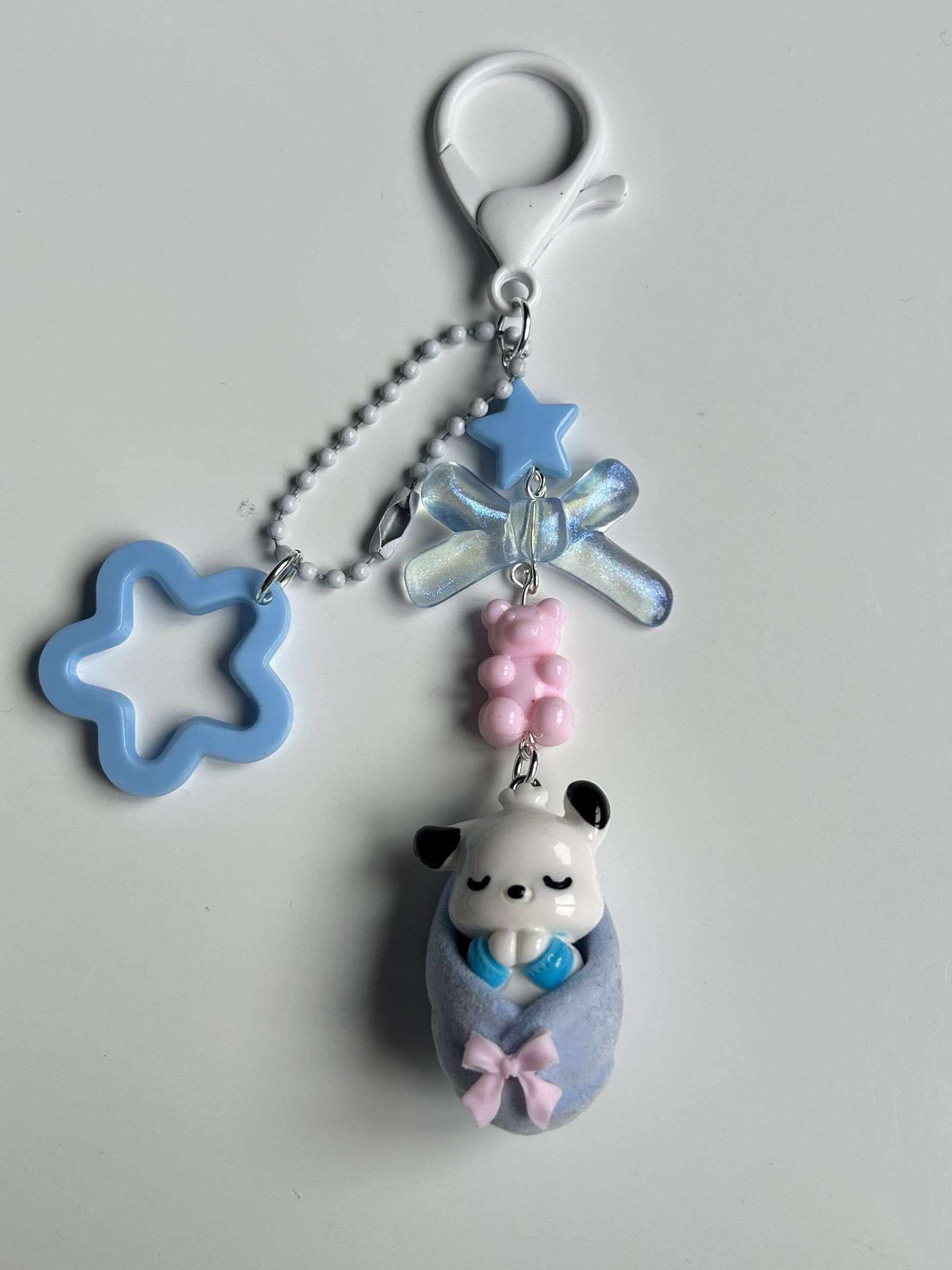 Super Cute Handmade Kawaii Sanrio Baby Themed Keychains Pink Bow