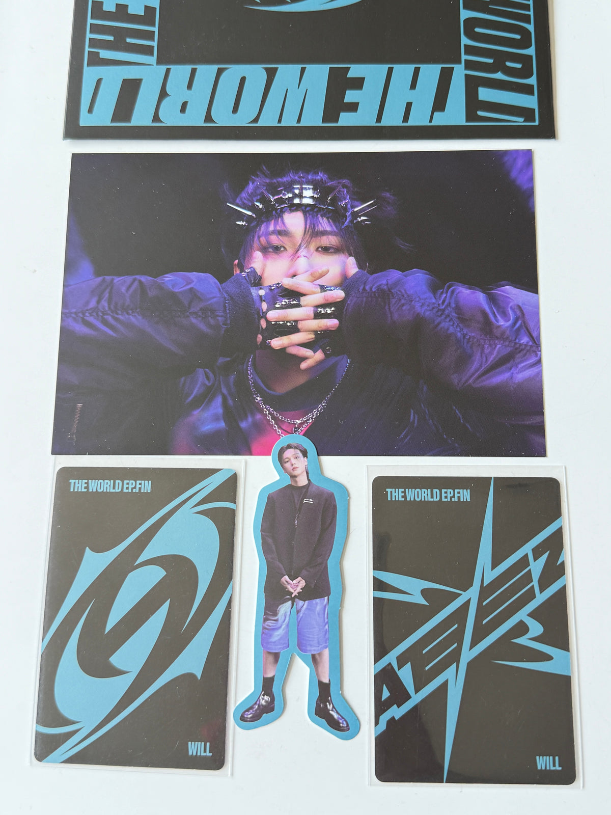ATEEZ THE WORLD EP.FIN : WILL Album Blue Ver. + 2 Official Photocards & Inclusions
