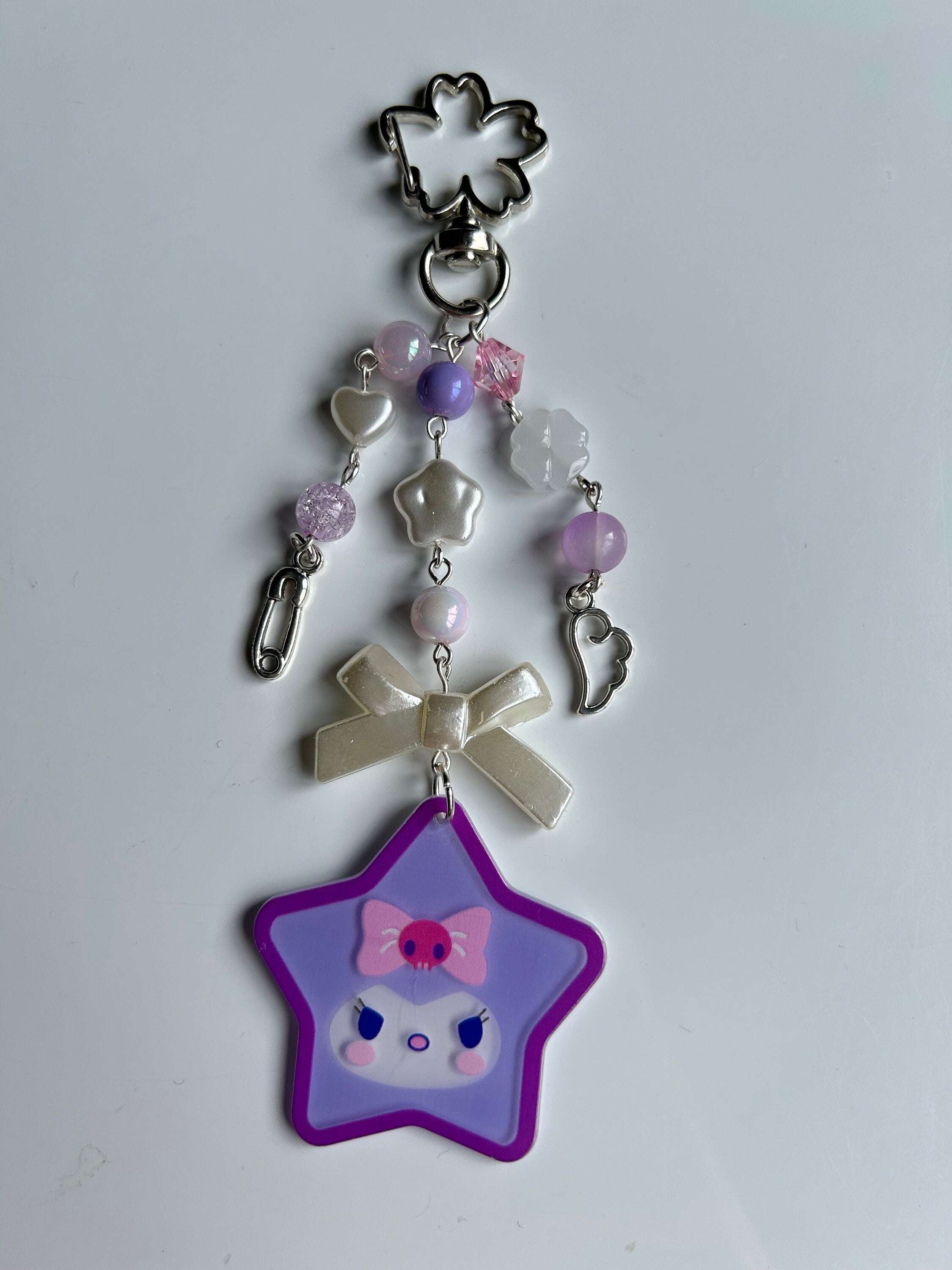 Super Cute Handmade Kawaii Sanrio Inspired Stars Keychains Kuromi