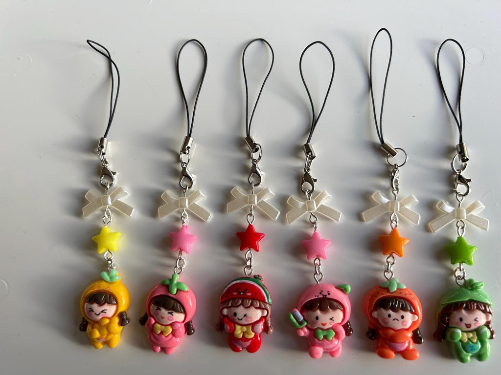 HANDMADE Kawaii Cute Fruit Girl Phone Charms