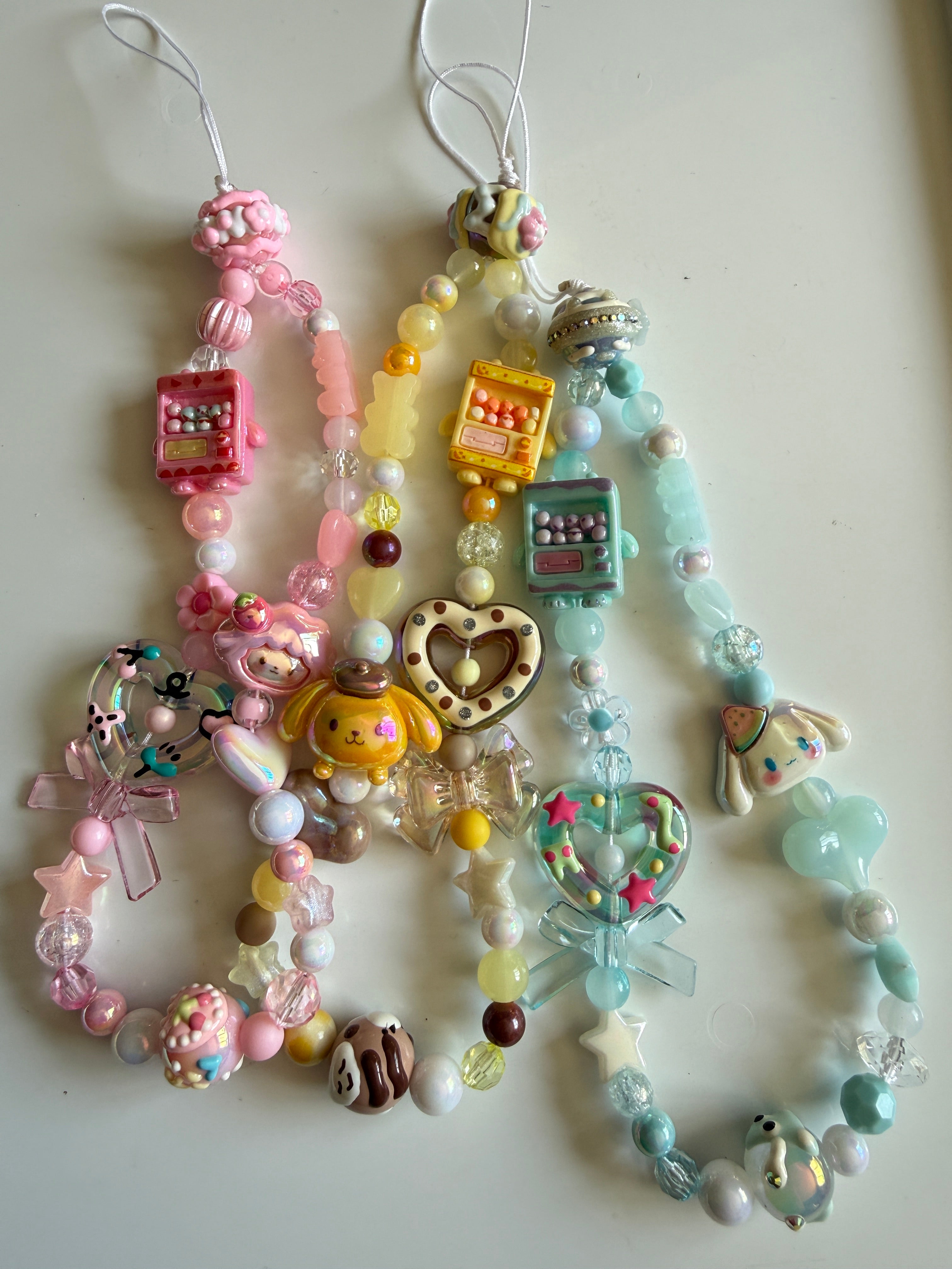 Sanrio Inspired Twist Egg Machine Beaded Phone Strap