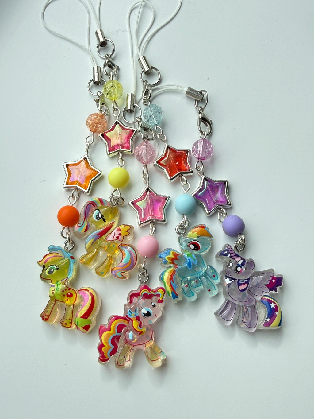 Magical Pony Phone Charms – Colourful Beaded Character Straps