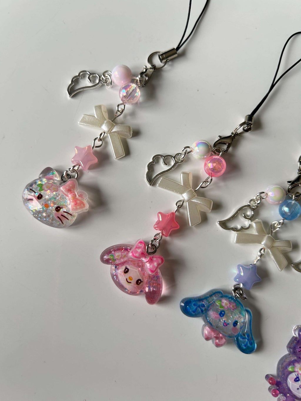HANDMADE Cute Sanrio Themed Sparkle Phone Charms