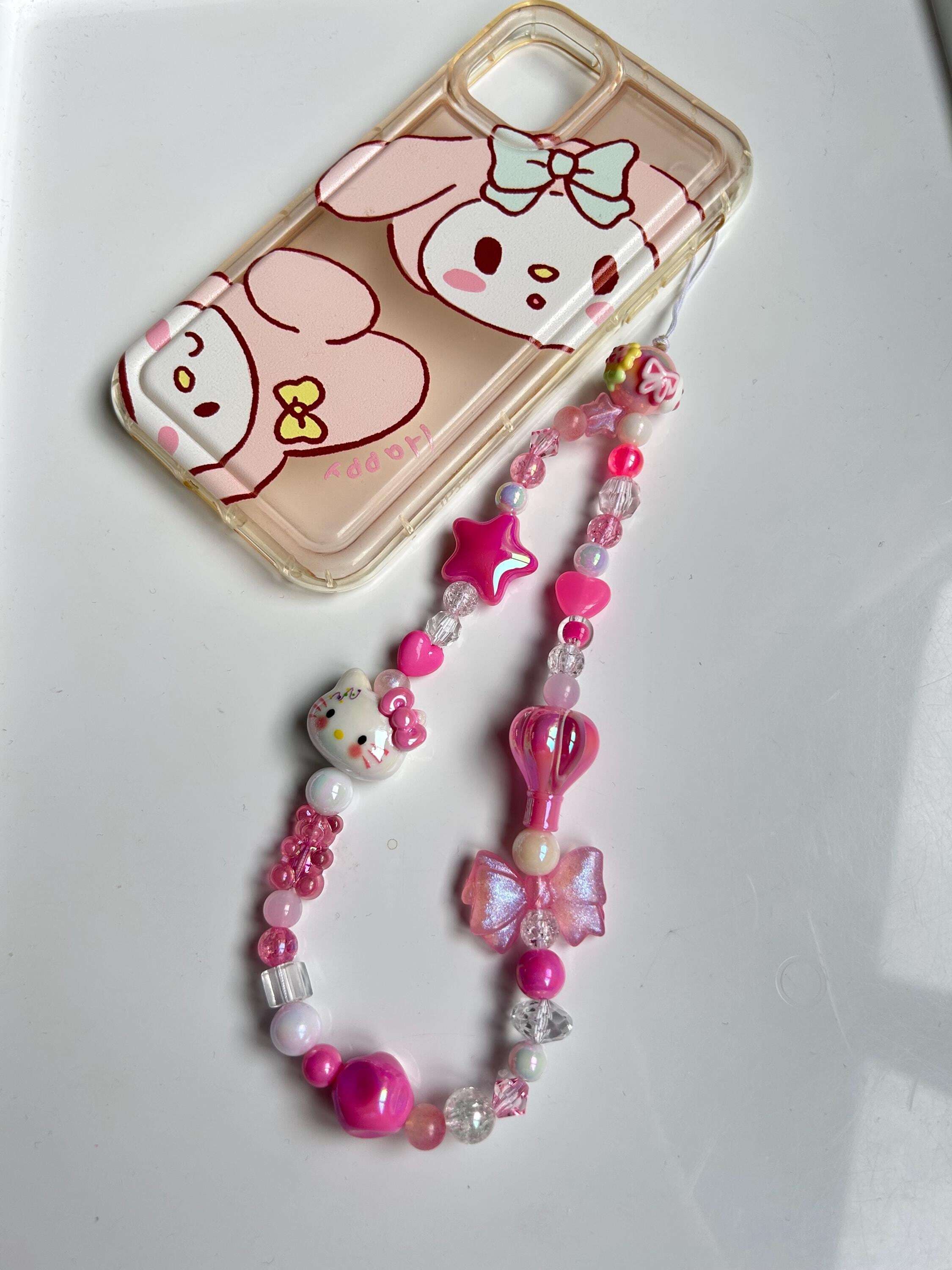 HANDMADE Cute Sanrio Inspired Hot Air Balloon Phone Charms Hello Kitty
