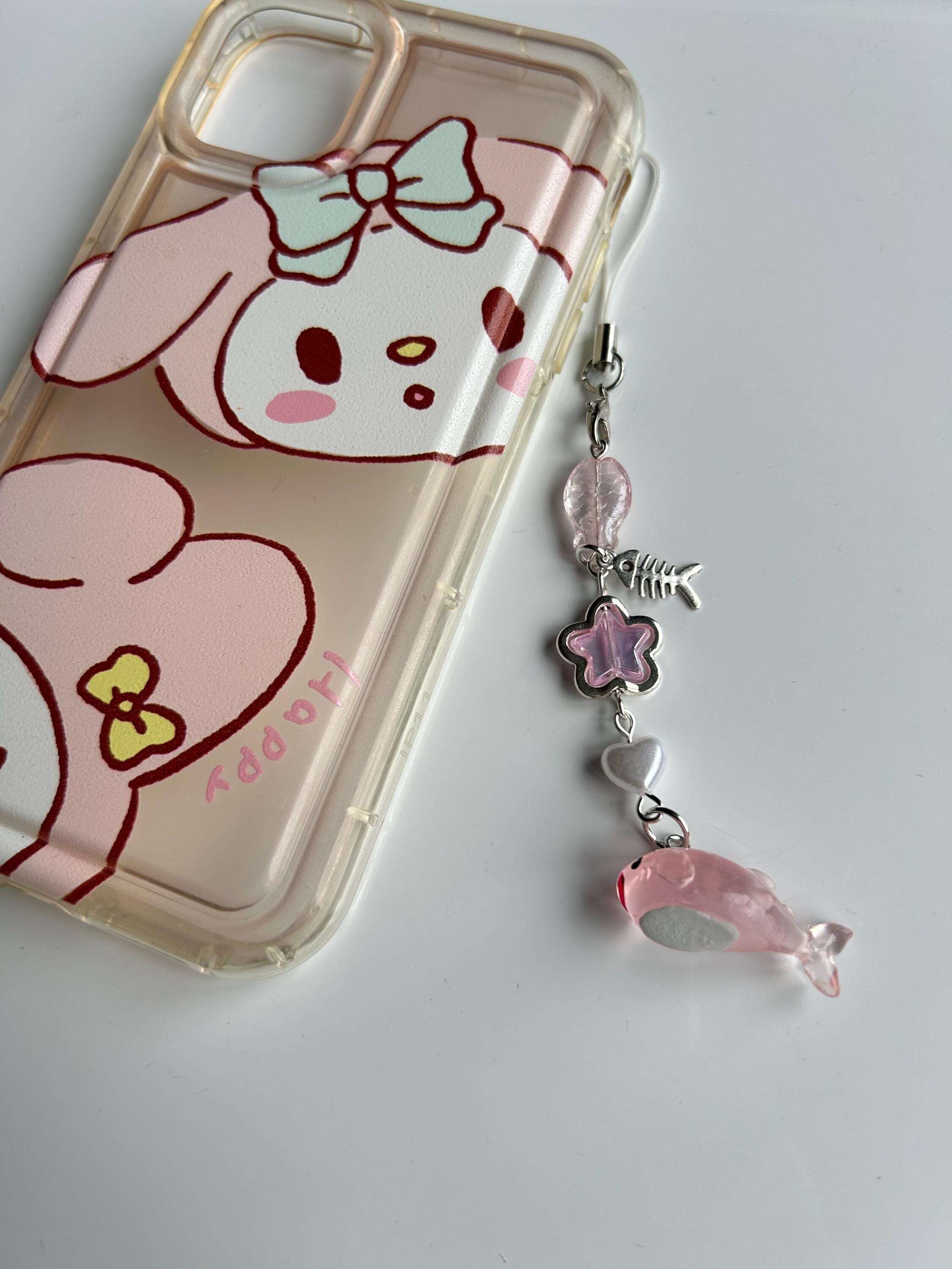 HANDMADE Cute New Pink Kawaii Whale Shark Phone Charms