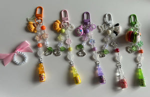 Handmade Kawaii Cute Themed Sanrio Ramune Drink Bottle Keychains