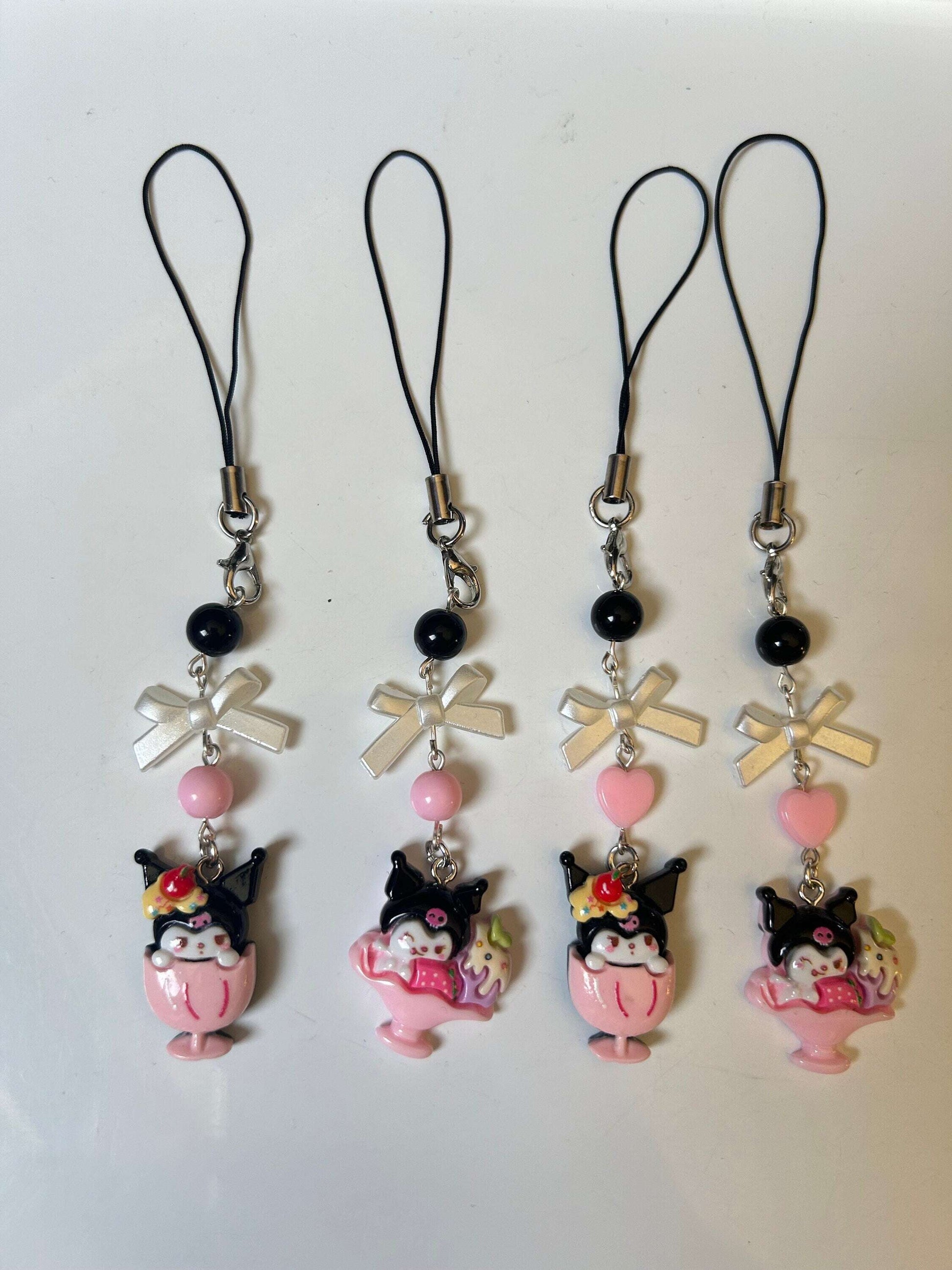 HANDMADE Cute Sanrio Inspired Kuromi Sweet Treats Phone Charms