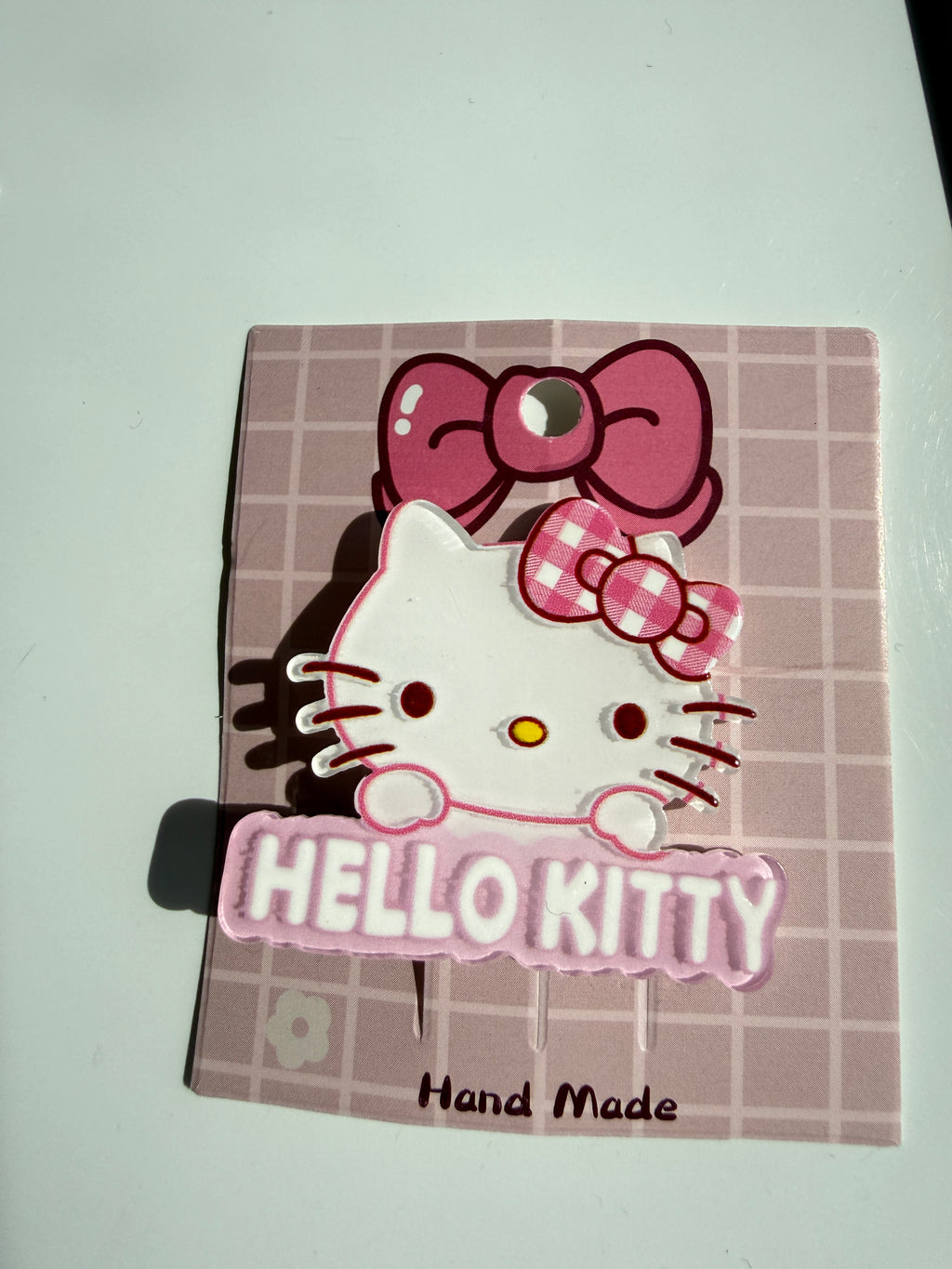 Super Cute Handmade Kawaii HK Hair Clips. kitty hair slides