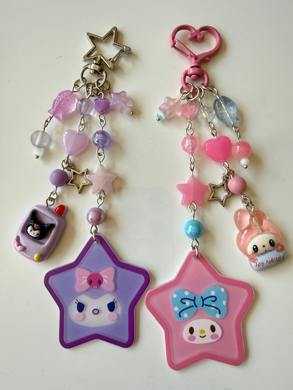 Kawaii Sanrio Style Star Phone Keychain Charm  | Cute Pastel Bag Charm | Handmade Gift