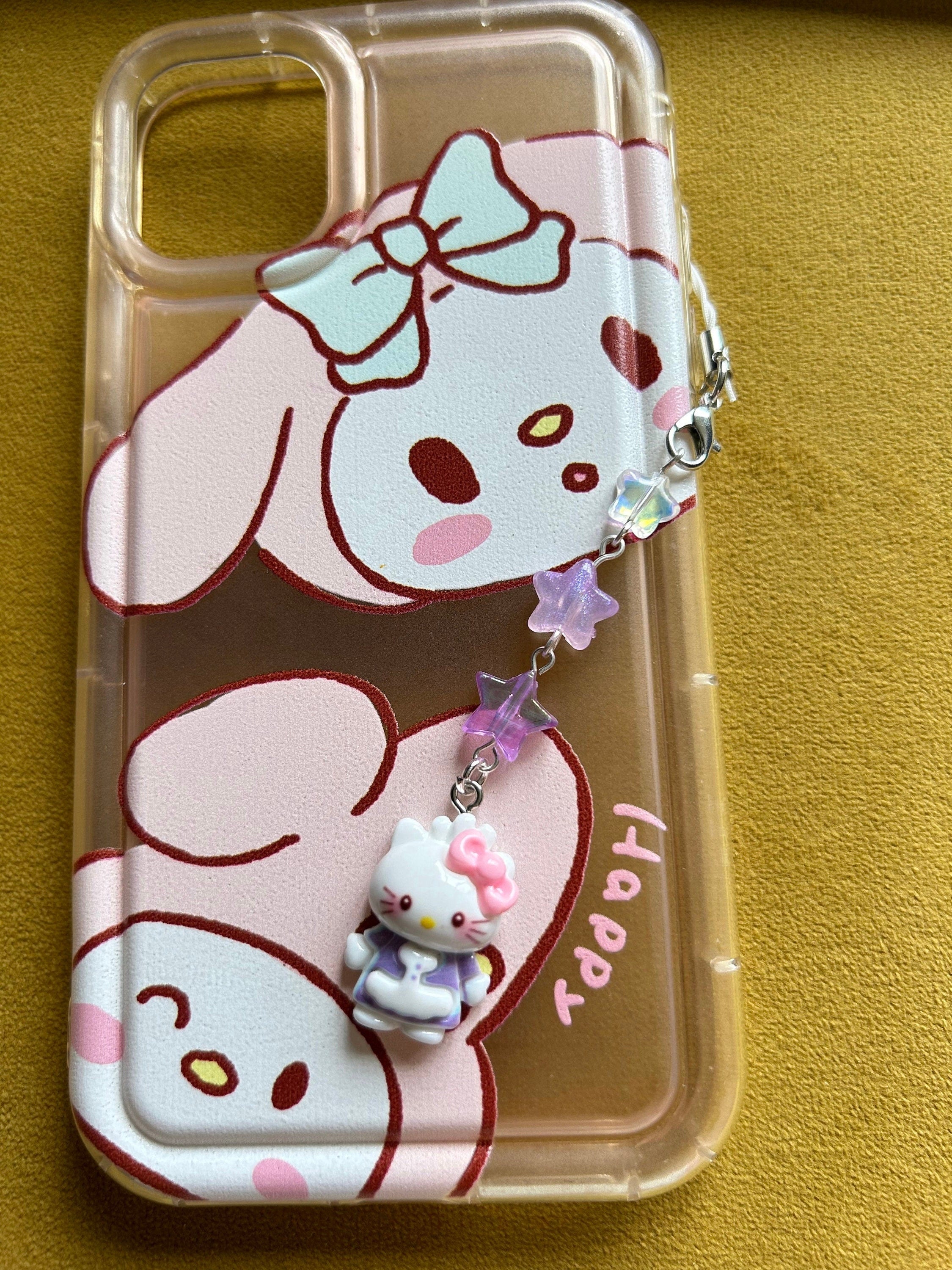 HANDMADE Cute Hello Kitty Inspired Phone Charms Purple Pjs