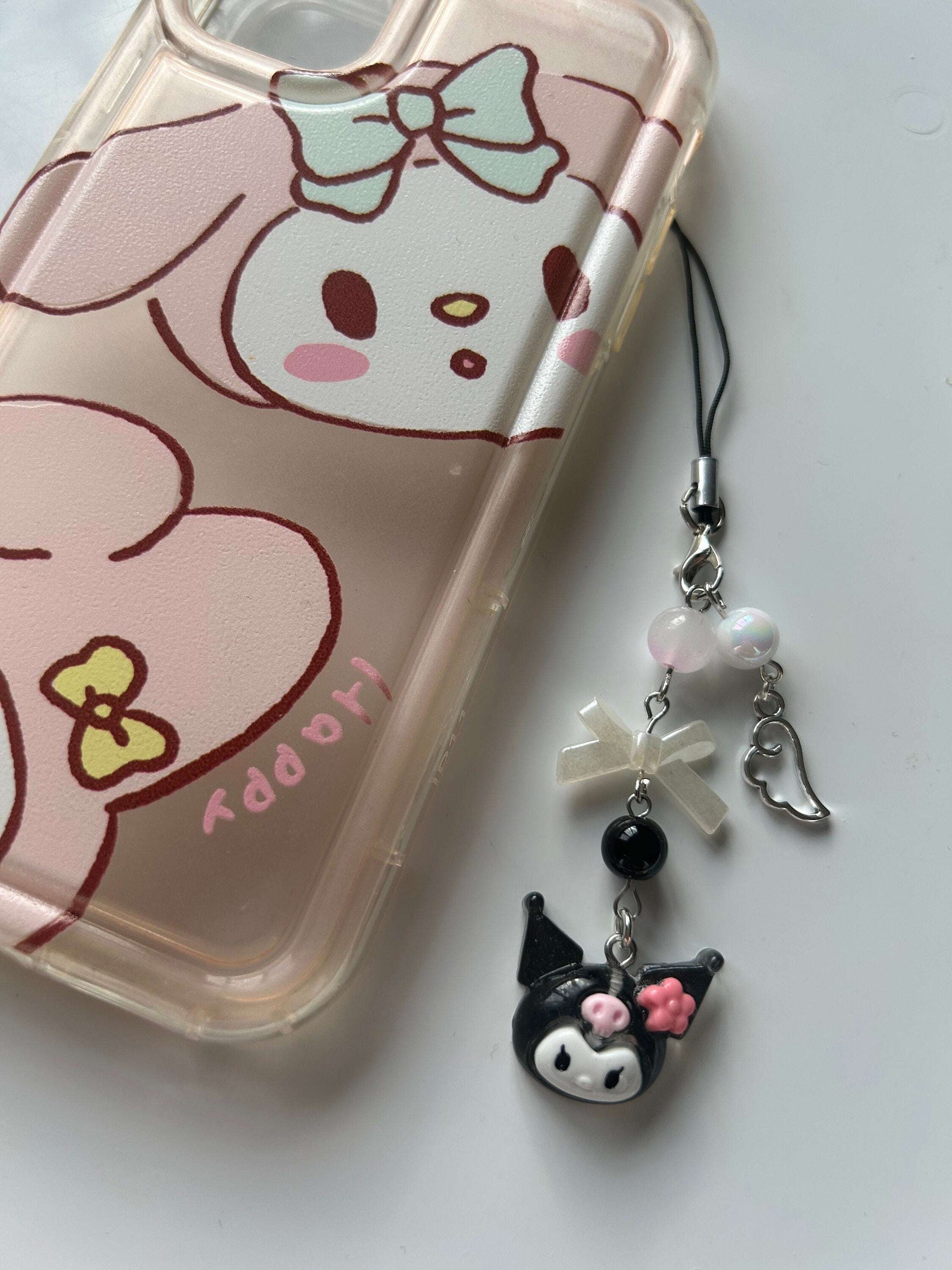 HANDMADE Cute Sanrio Themed Kuromi Phone Charm Kuromi Head