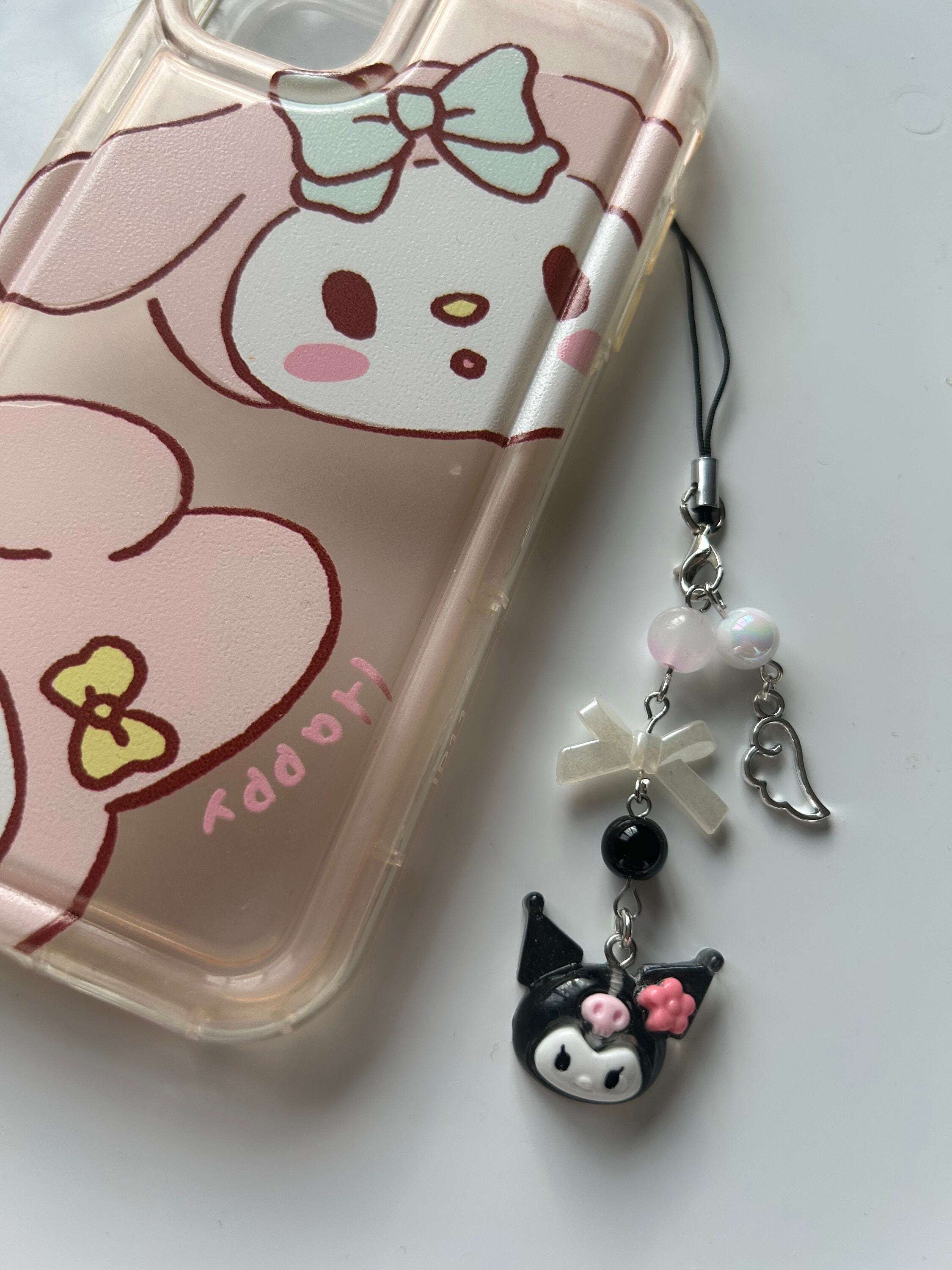 HANDMADE Cute Sanrio Themed Kuromi Phone Charm Kuromi Head