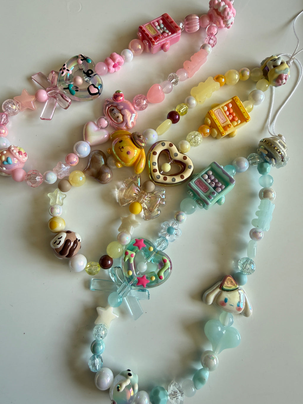 Sanrio Inspired Twist Egg Machine Beaded Phone Strap