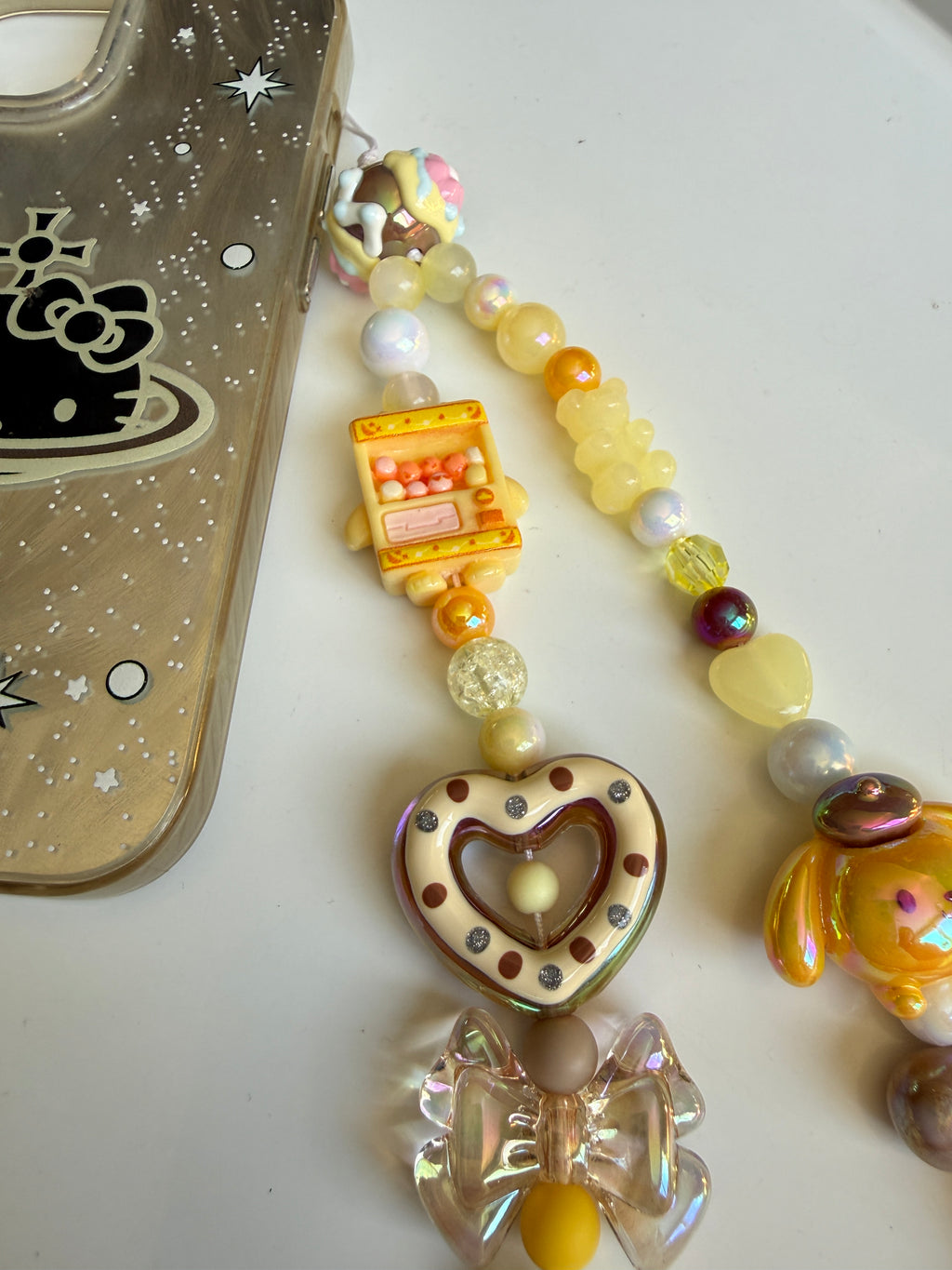 Sanrio Inspired Twist Egg Machine Beaded Phone Strap