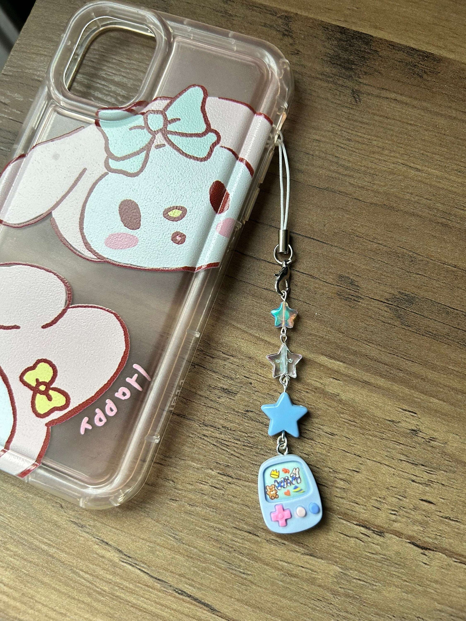 HANDMADE Cute Retro Games Console Phone Charms Blue