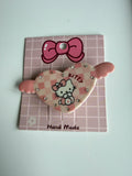 Super Cute Handmade Kawaii HK Hair Clips. kitty hair slides
