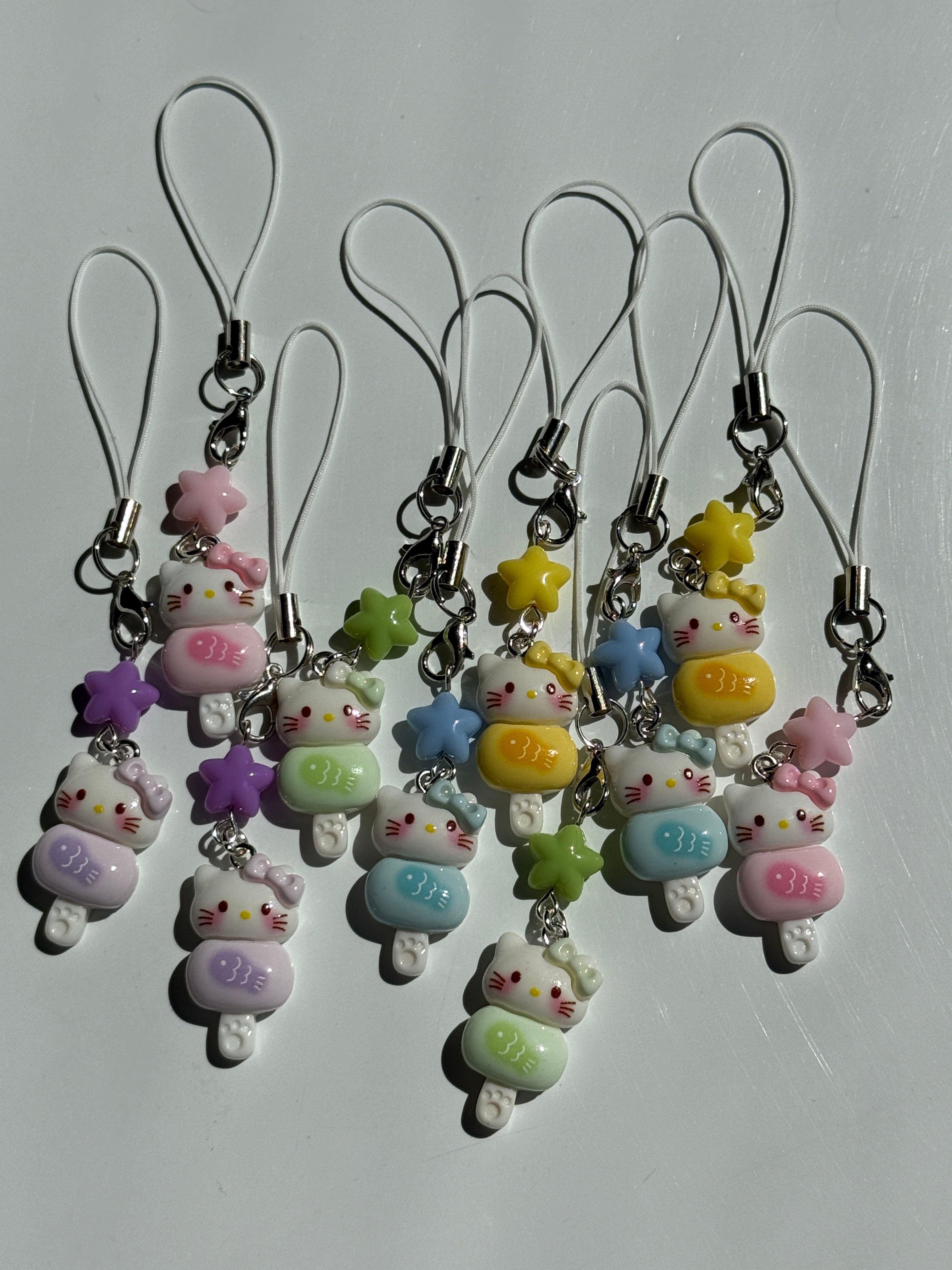 Pastel Kitty Popsicle Phone Charm – Kawaii Phone Strap & Bag Charm