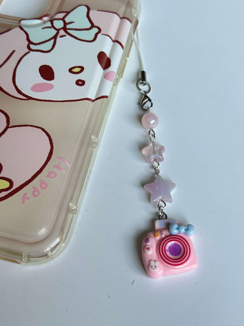 Cute and colourful kawaii Camera Phone charms Pink