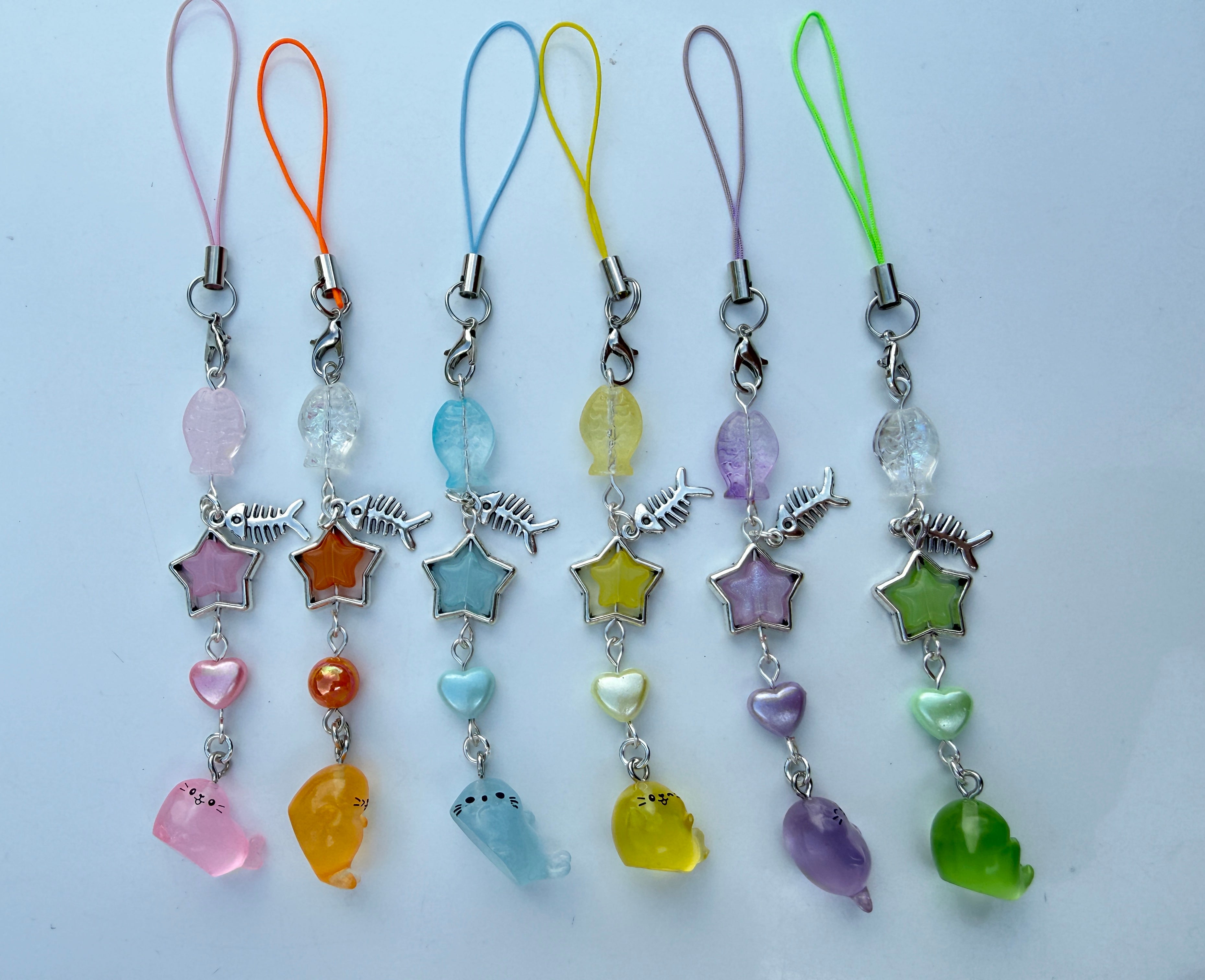 Ocean Buddies™ Silly Seal Phone Charm | Handmade Kawaii Phone Strap | Cute Seal Bag Charm