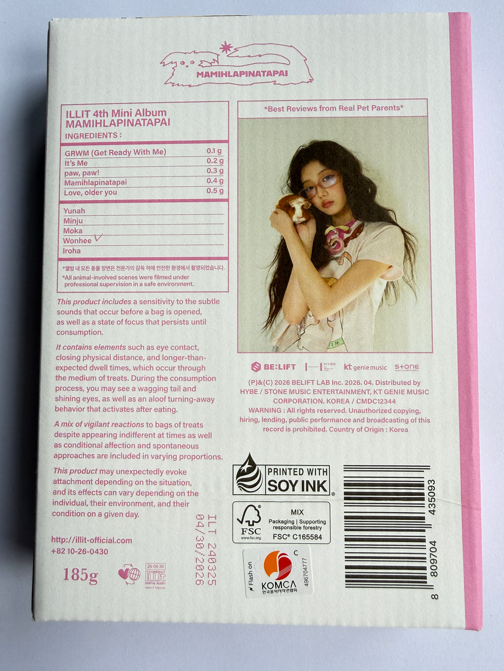 ILLIT – MAMIHLAPINATAPAI PAW PAW Ver. | WONHEE Pink Version | Official K-Pop Album