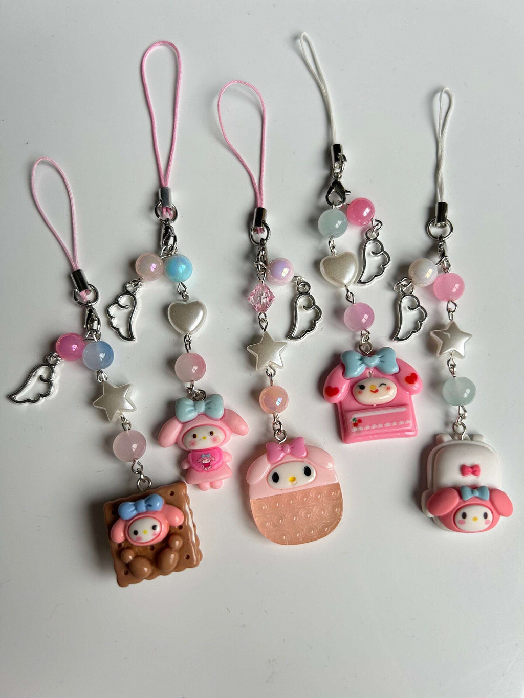 HANDMADE Cute Sanrio My Melody Themed Phone Charms