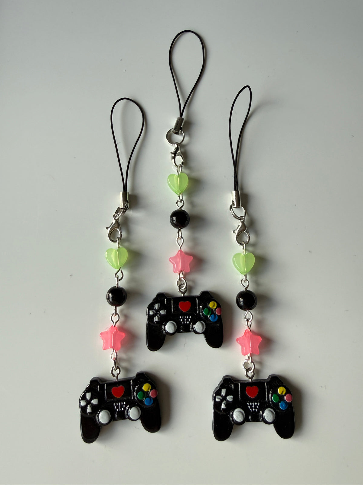 Handmade Gaming Controller Phone Charm | Beaded Gamer Wrist Strap