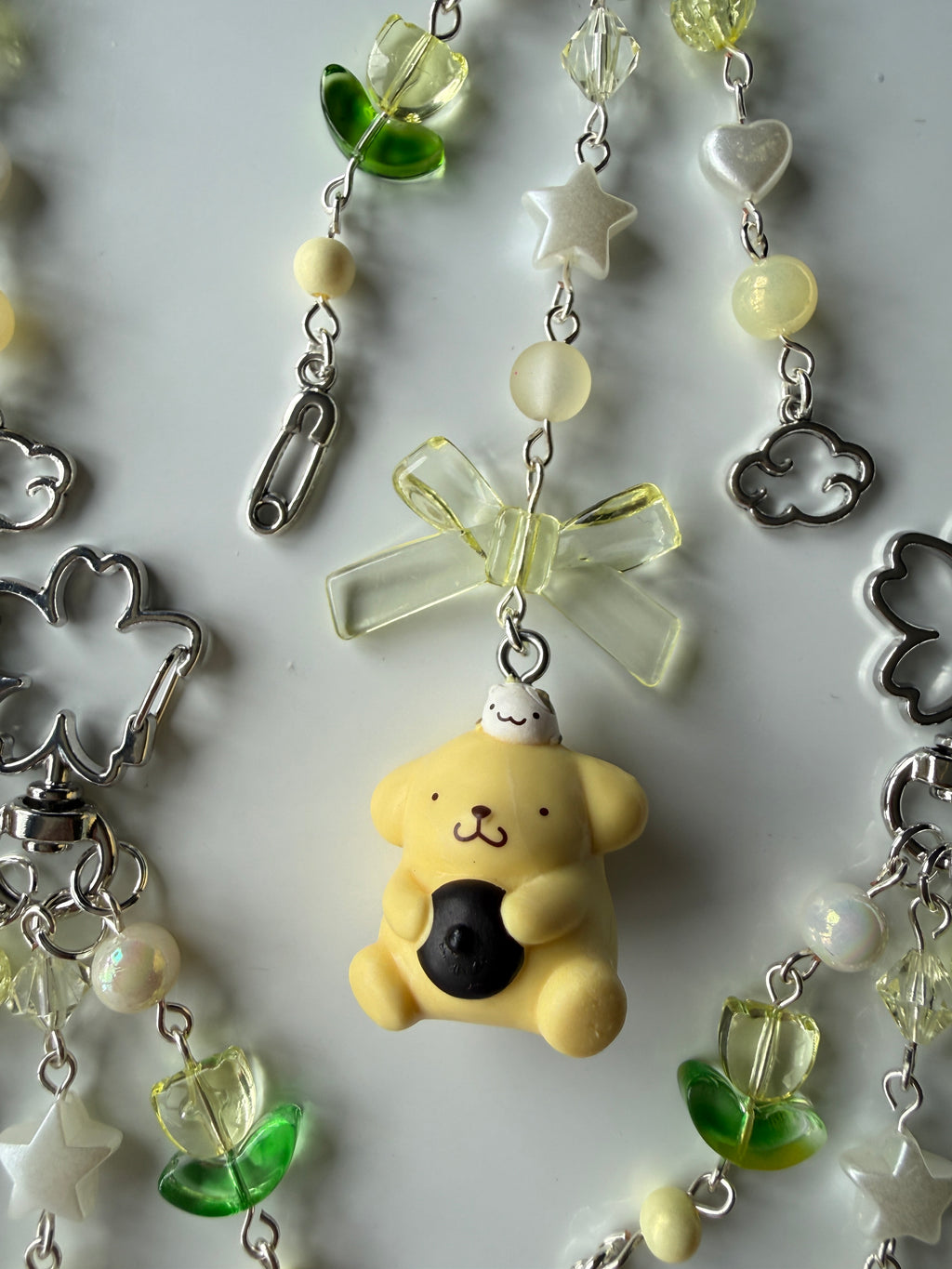Lemon Clover PomPompurin Pudding Keychain