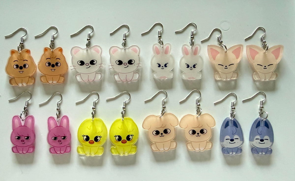 Fan-Made SKZOO Inspired Earrings | Stray Kids K-Pop STAY Jewellery