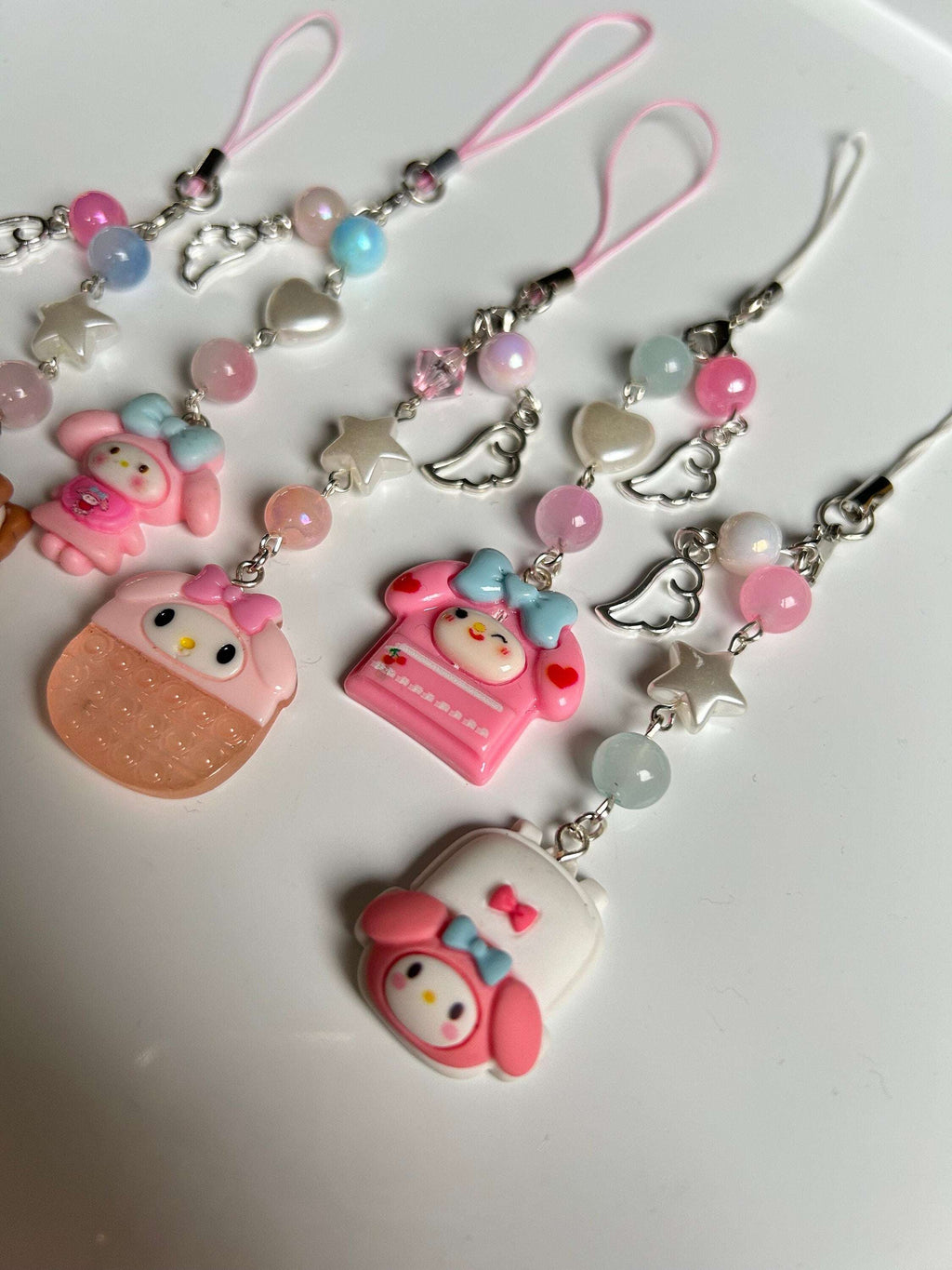 HANDMADE Cute Sanrio My Melody Themed Phone Charms