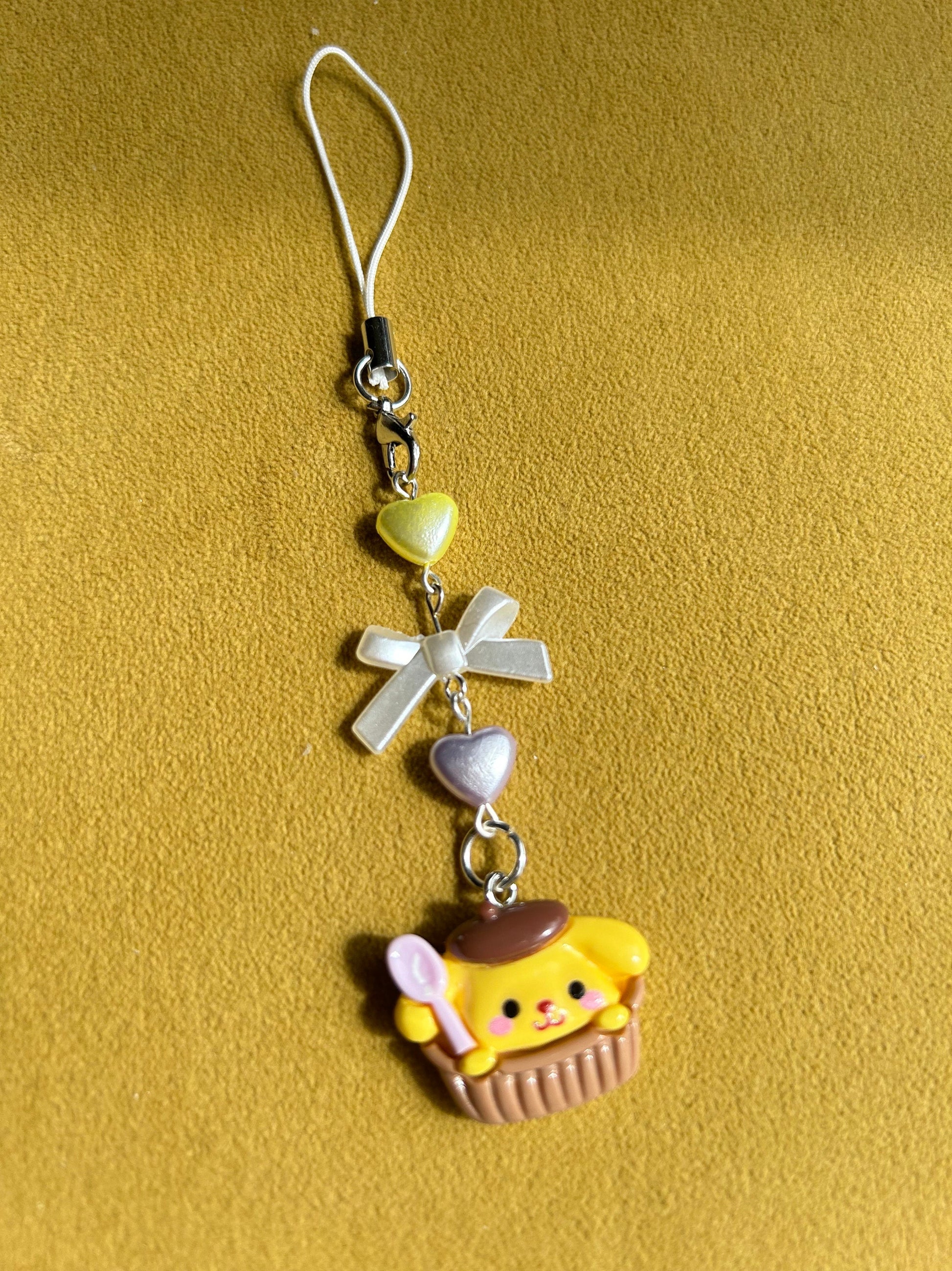 HANDMADE Cute Pompompurin Inspired Pudding Phone Charm