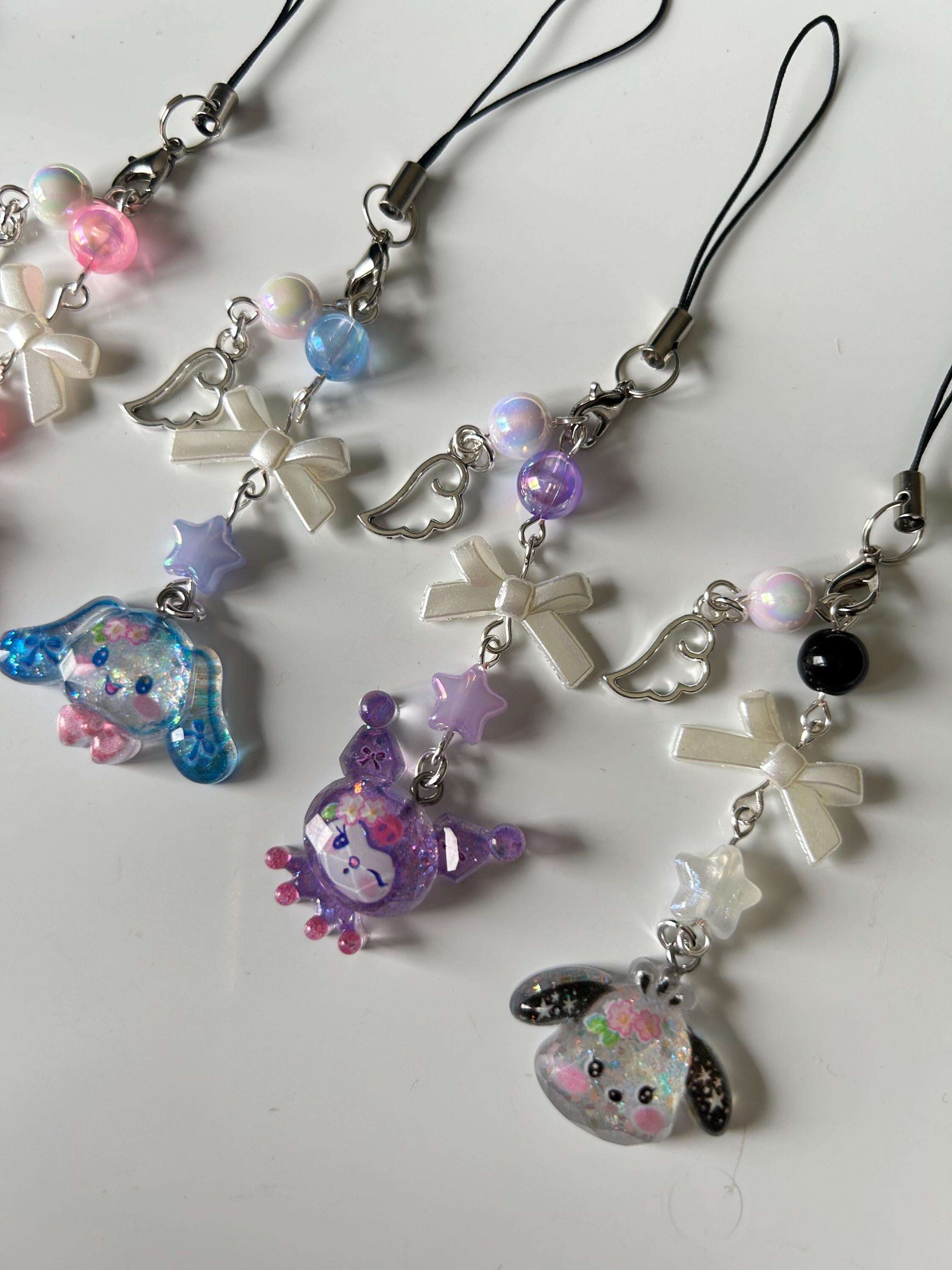 HANDMADE Cute Sanrio Themed Sparkle Phone Charms