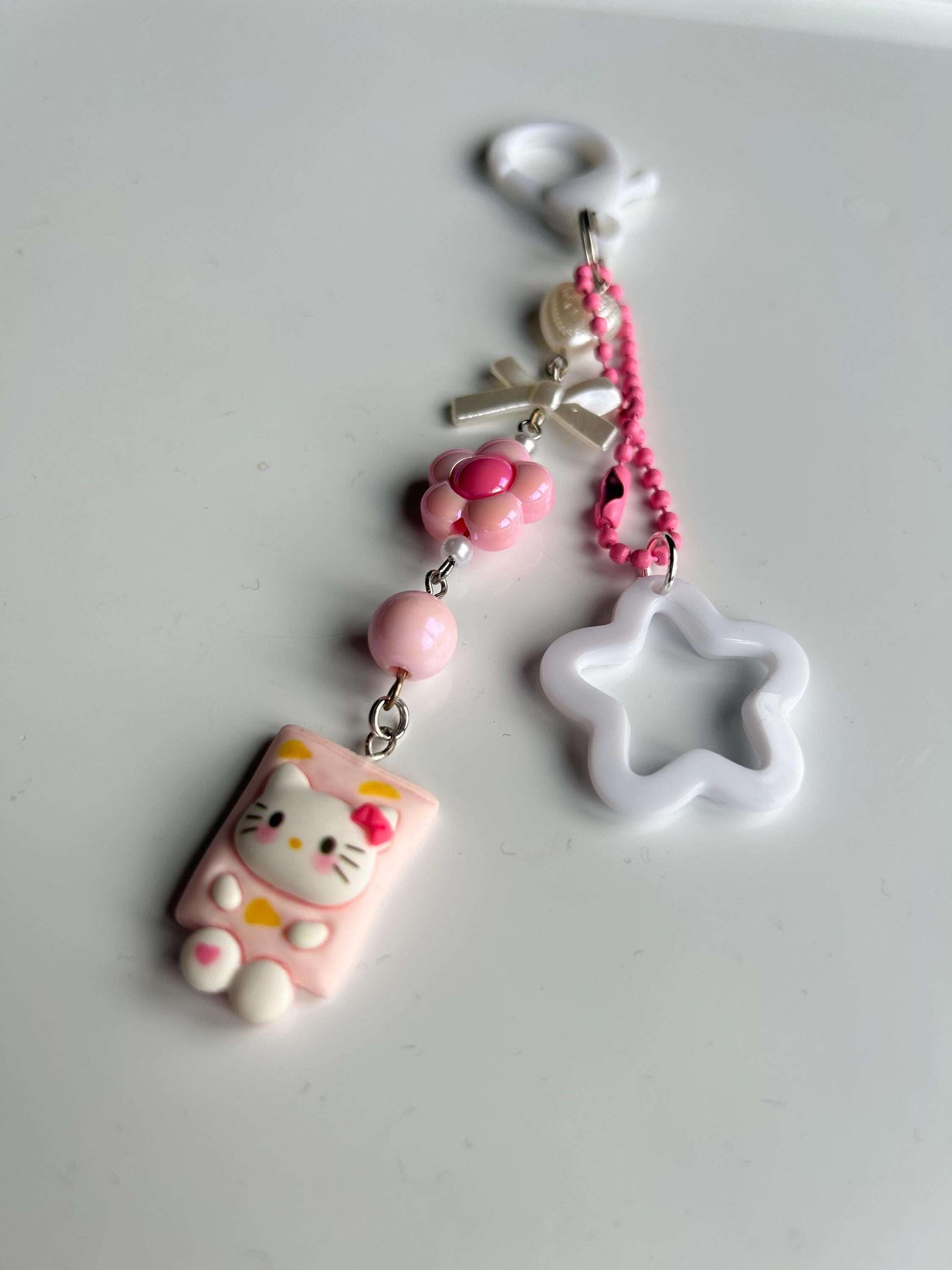 Super Cute Handmade Kawaii Sanrio Themed Keychains Kitty In A Bag