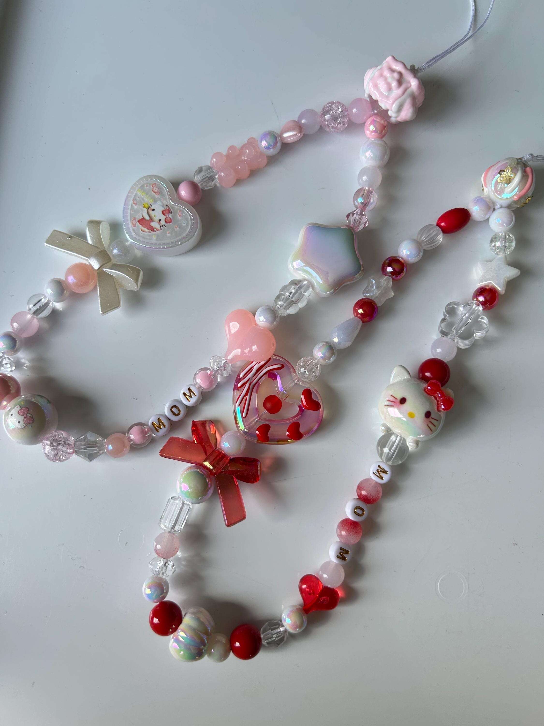 HANDMADE Cute Sanrio Inspired Hello Kitty Mom Phone Charms