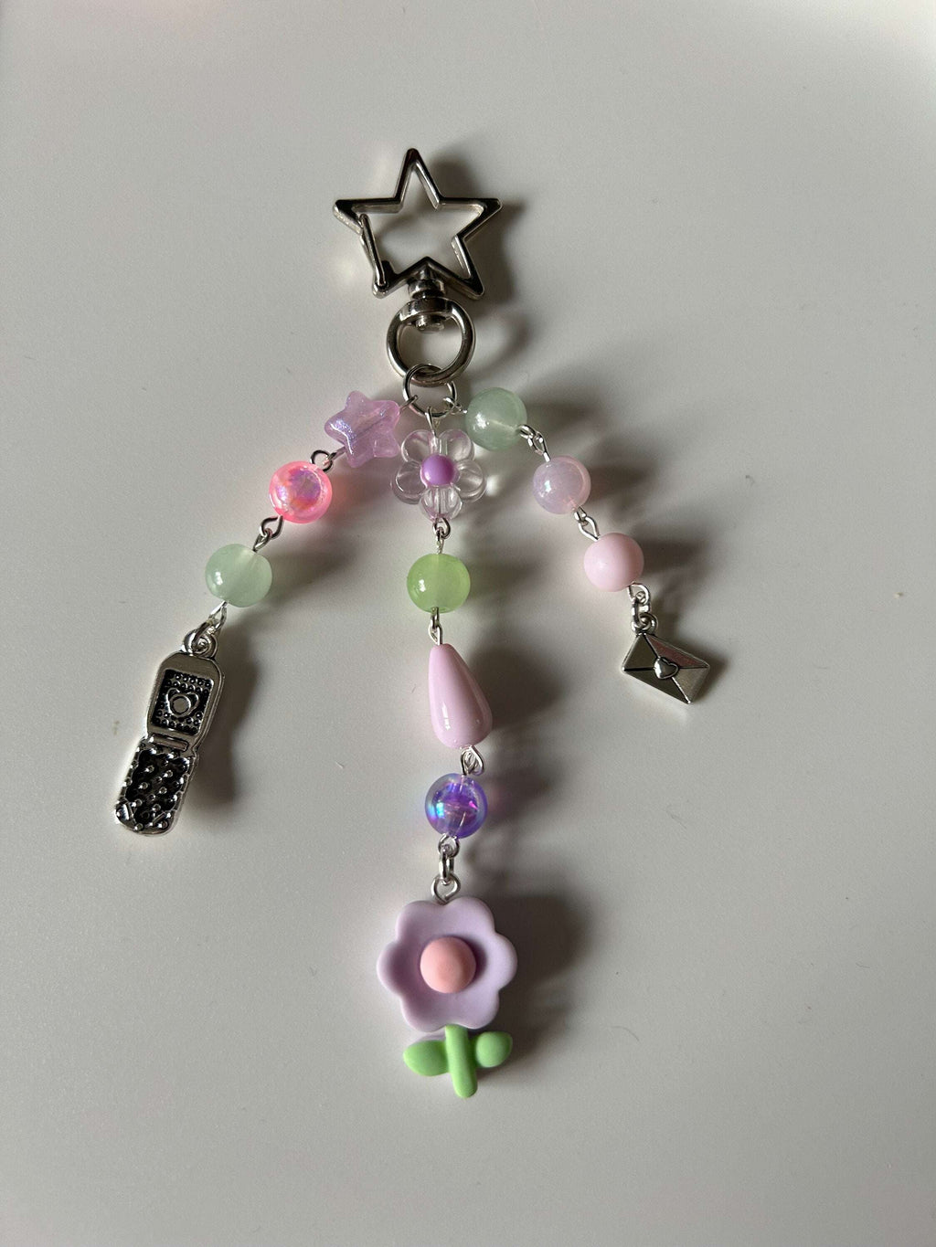 HANDMADE Cute Kawaii Lilac Flower Keychain