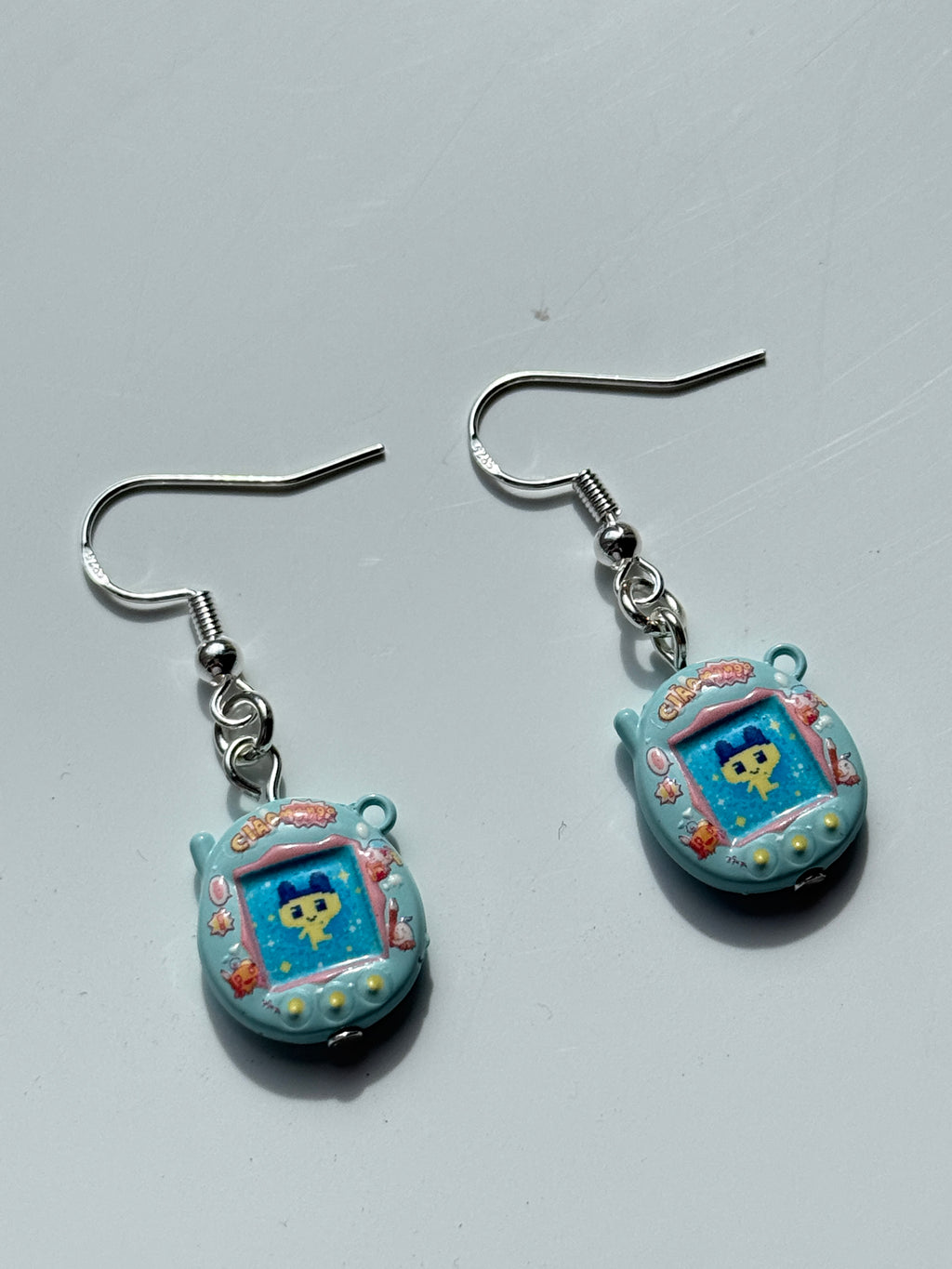 Kawaii Virtual Pet Dangle Earrings 🩵🎮