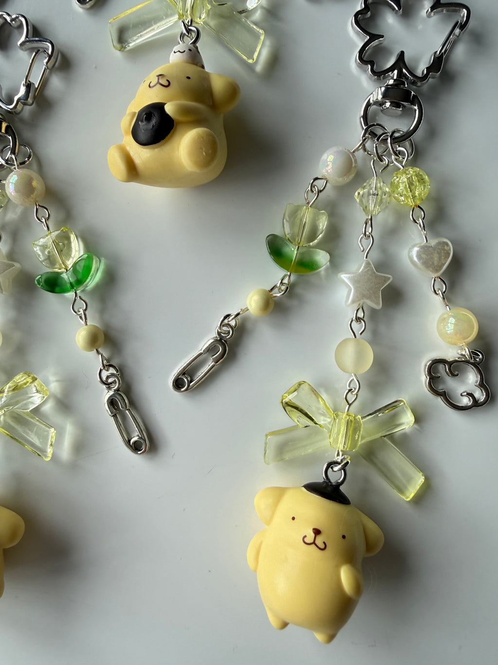 Lemon Clover PomPompurin Pudding Keychain