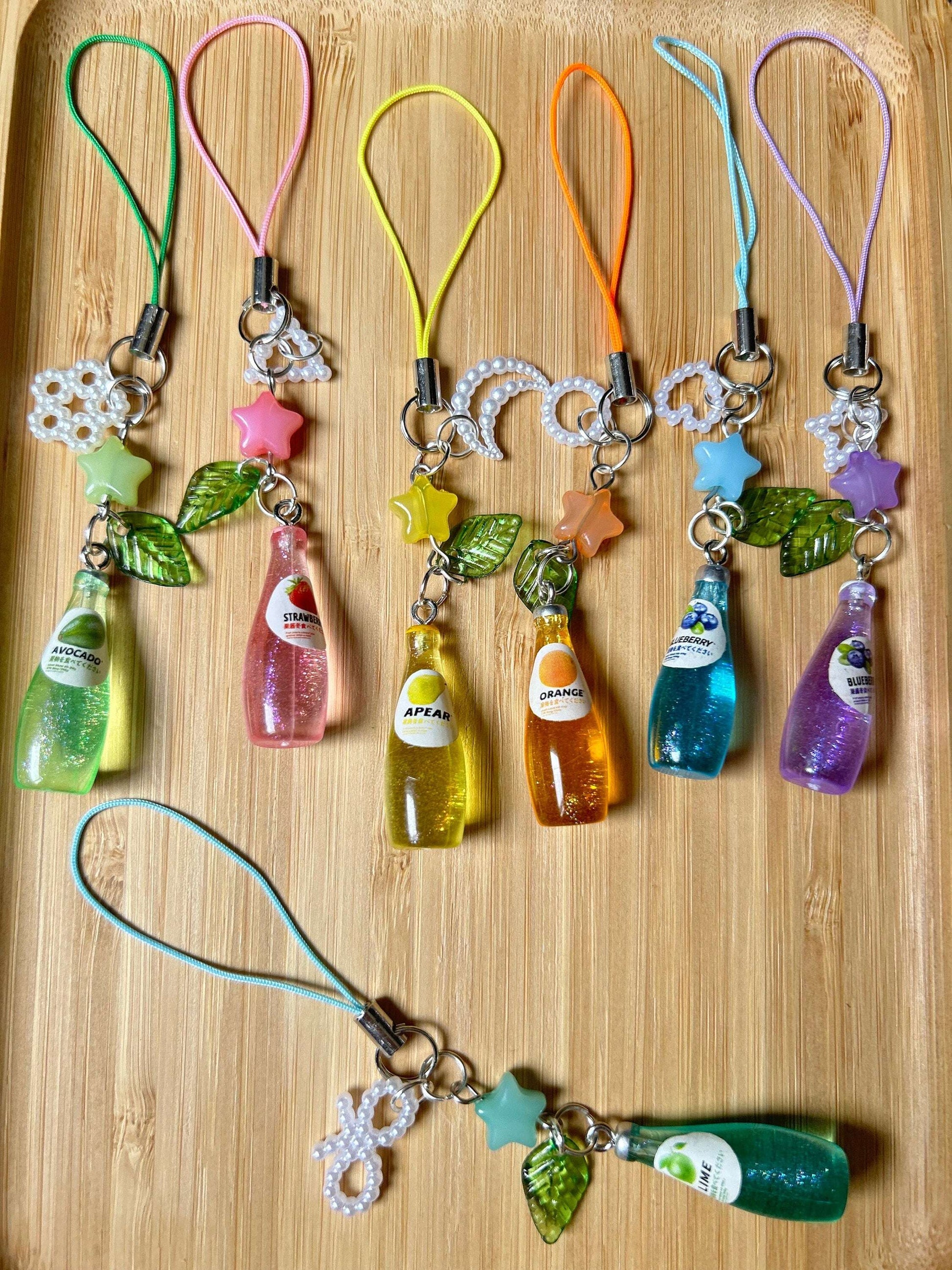 HANDMADE Kawaii Cute Soda Bottle Phone Charms