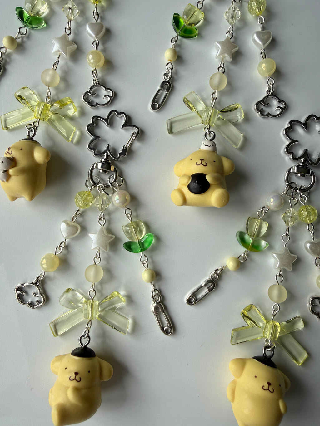 Lemon Clover PomPompurin Pudding Keychain