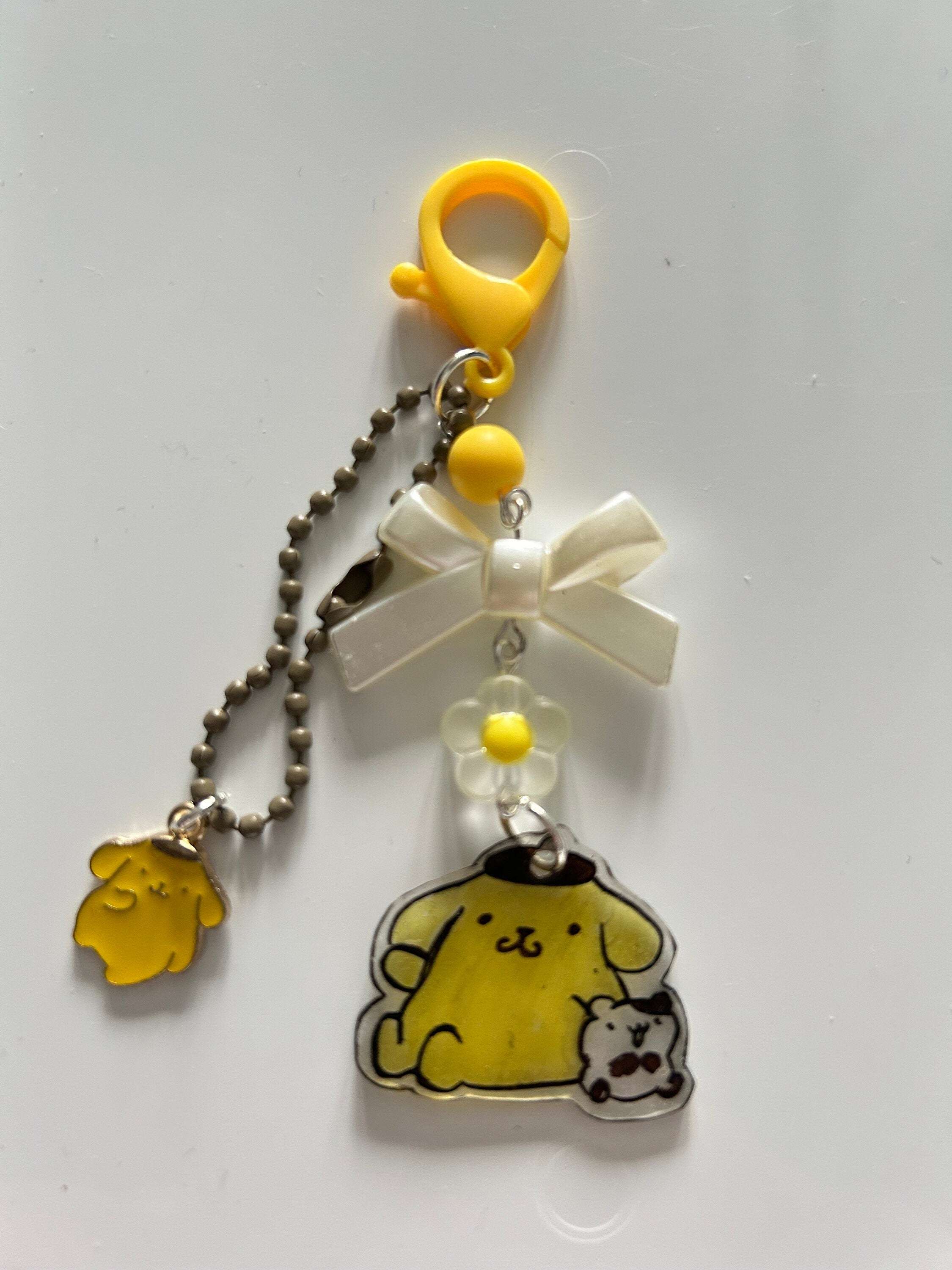 HANDMADE Cute Hand Drawn Shrinky Dink Sanrio Themed Keychains