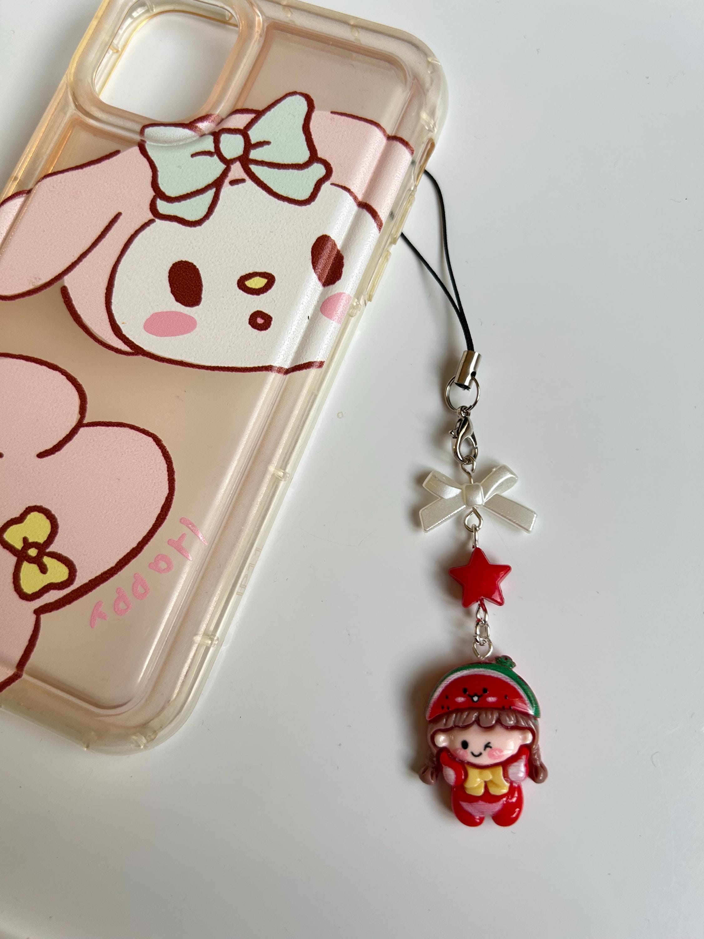HANDMADE Kawaii Cute Fruit Girl Phone Charms Watermelon