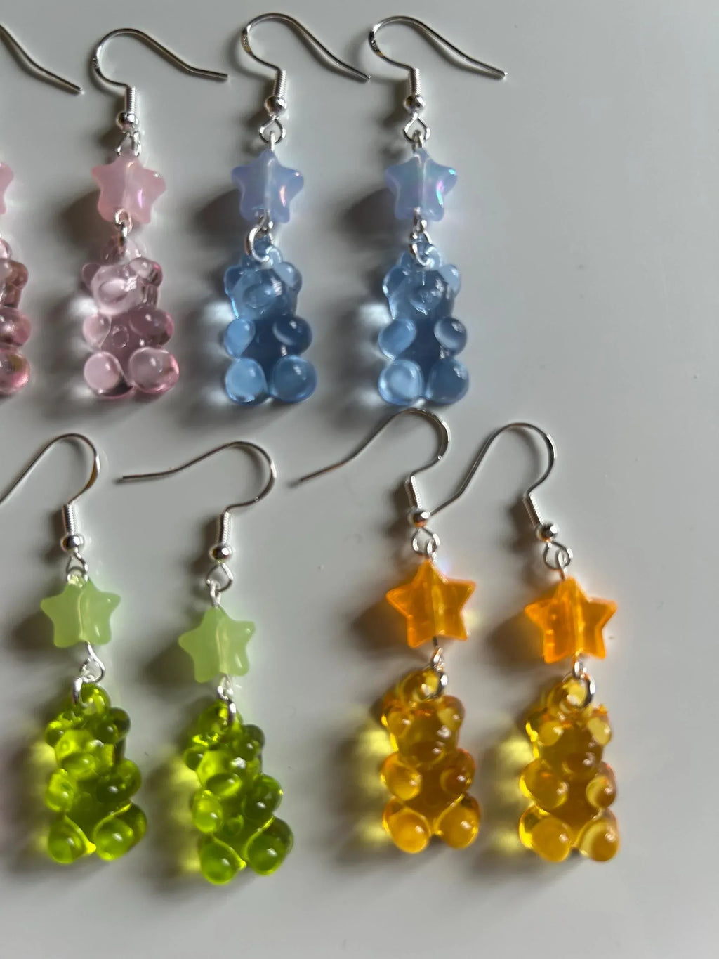 Handmade Cute Gummy Bear Inspired Sterling Silver Earrings - Beadsbylillixx