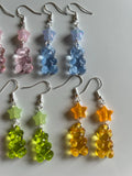 Handmade Cute Gummy Bear Inspired Sterling Silver Earrings - Beadsbylillixx