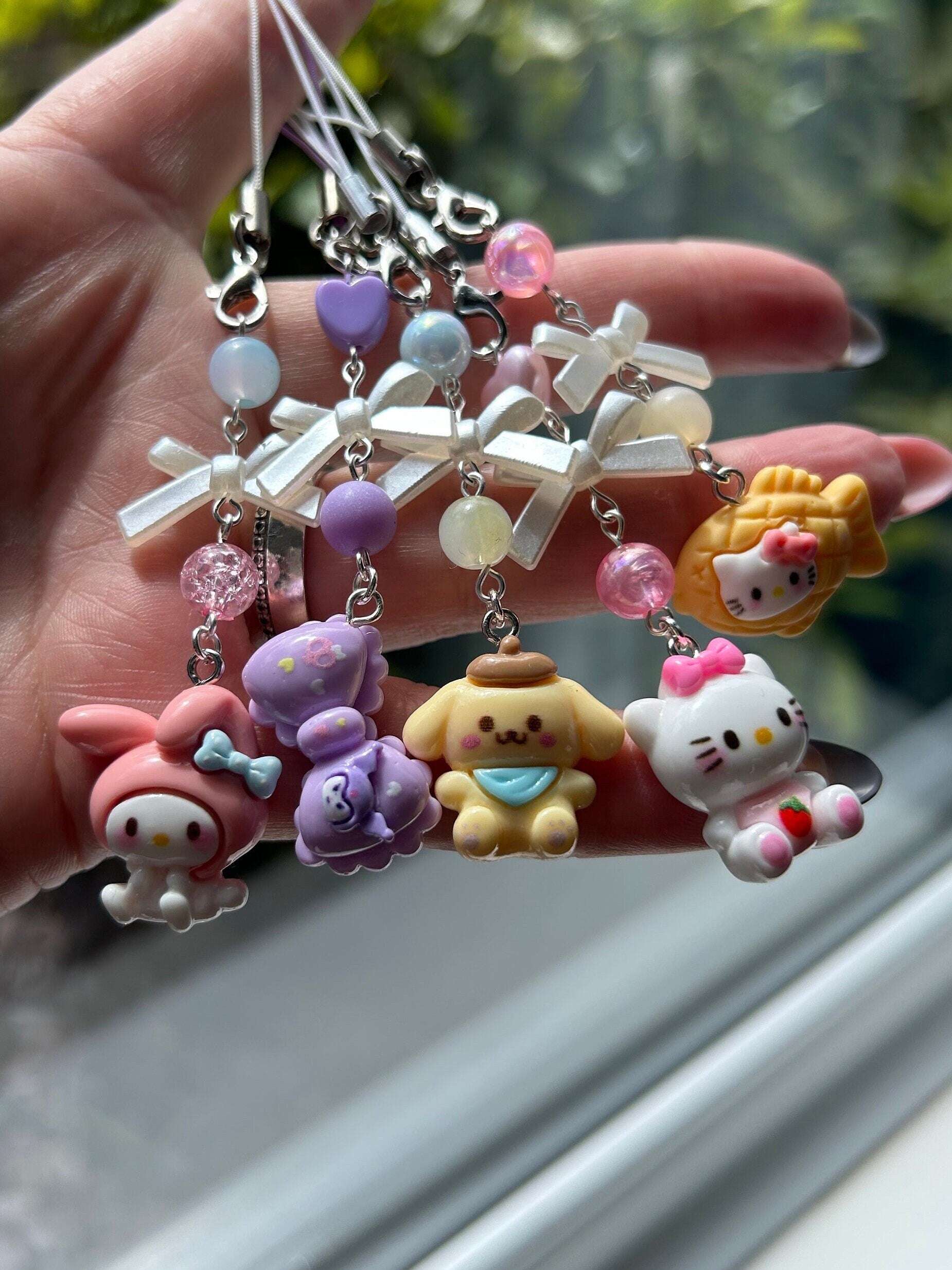 HANDMADE Cute Sanrio Inspired Bow Phone Charms
