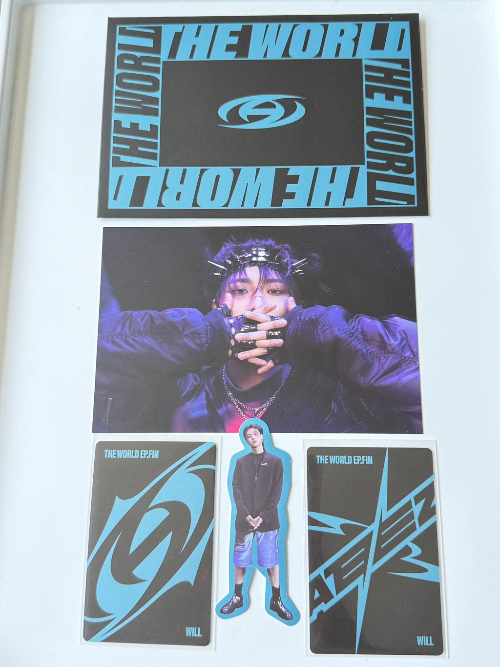 ATEEZ THE WORLD EP.FIN : WILL Album Blue Ver. + 2 Official Photocards & Inclusions
