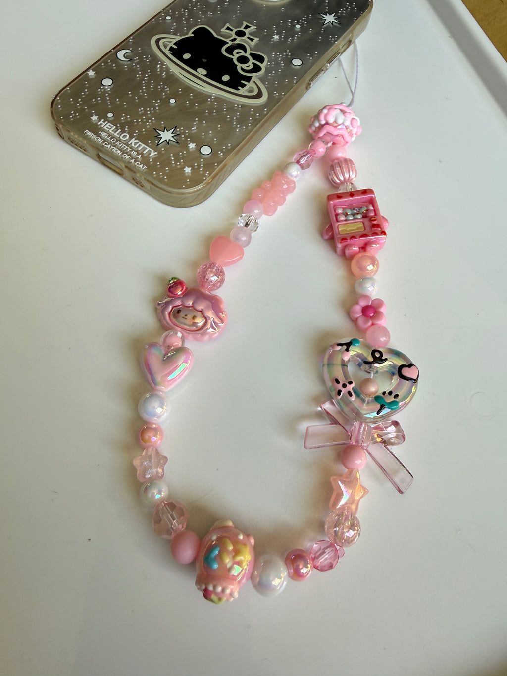 Sanrio Inspired Twist Egg Machine Beaded Phone Strap