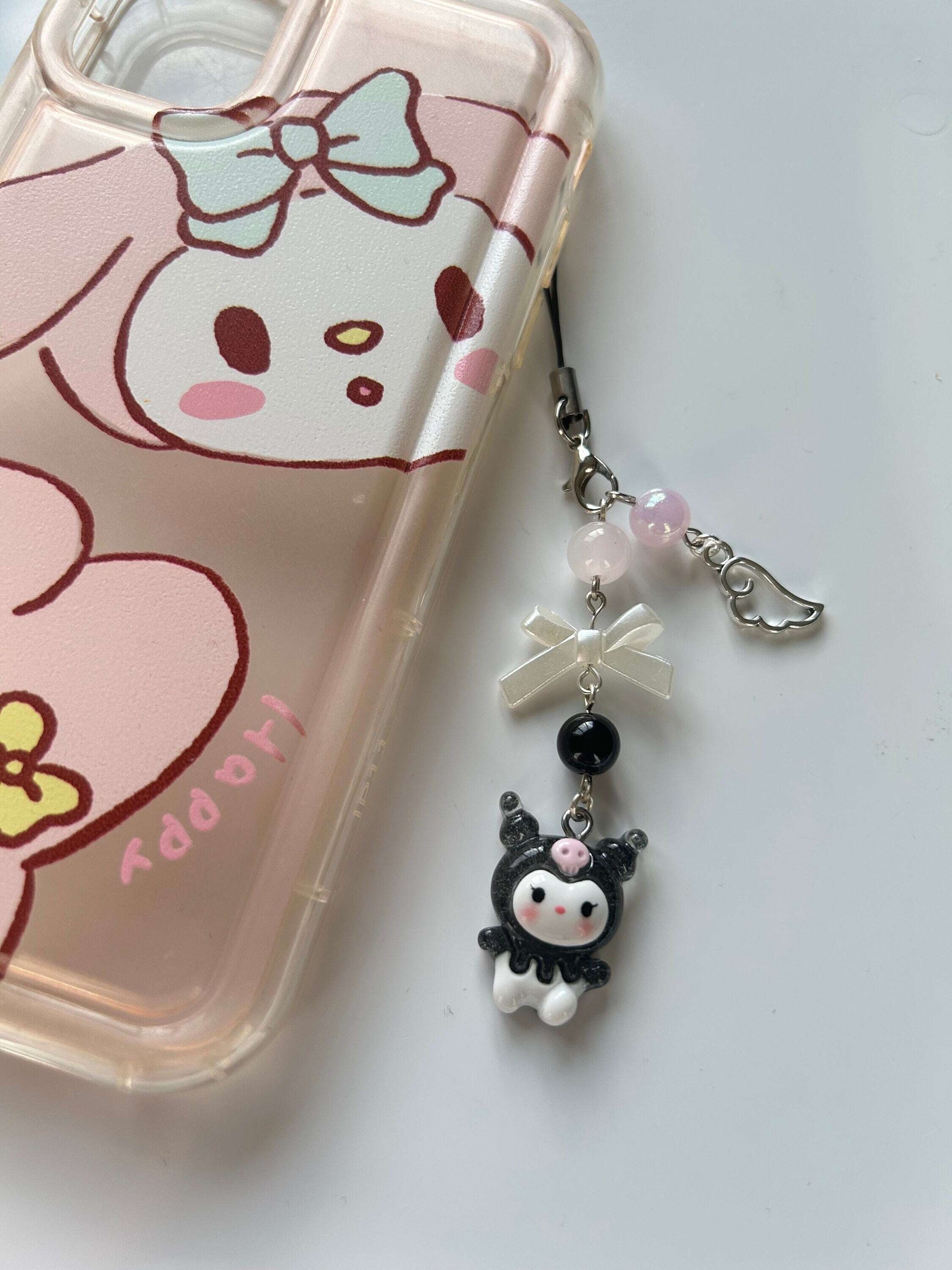 HANDMADE Cute Sanrio Themed Kuromi Phone Charm Kuromi