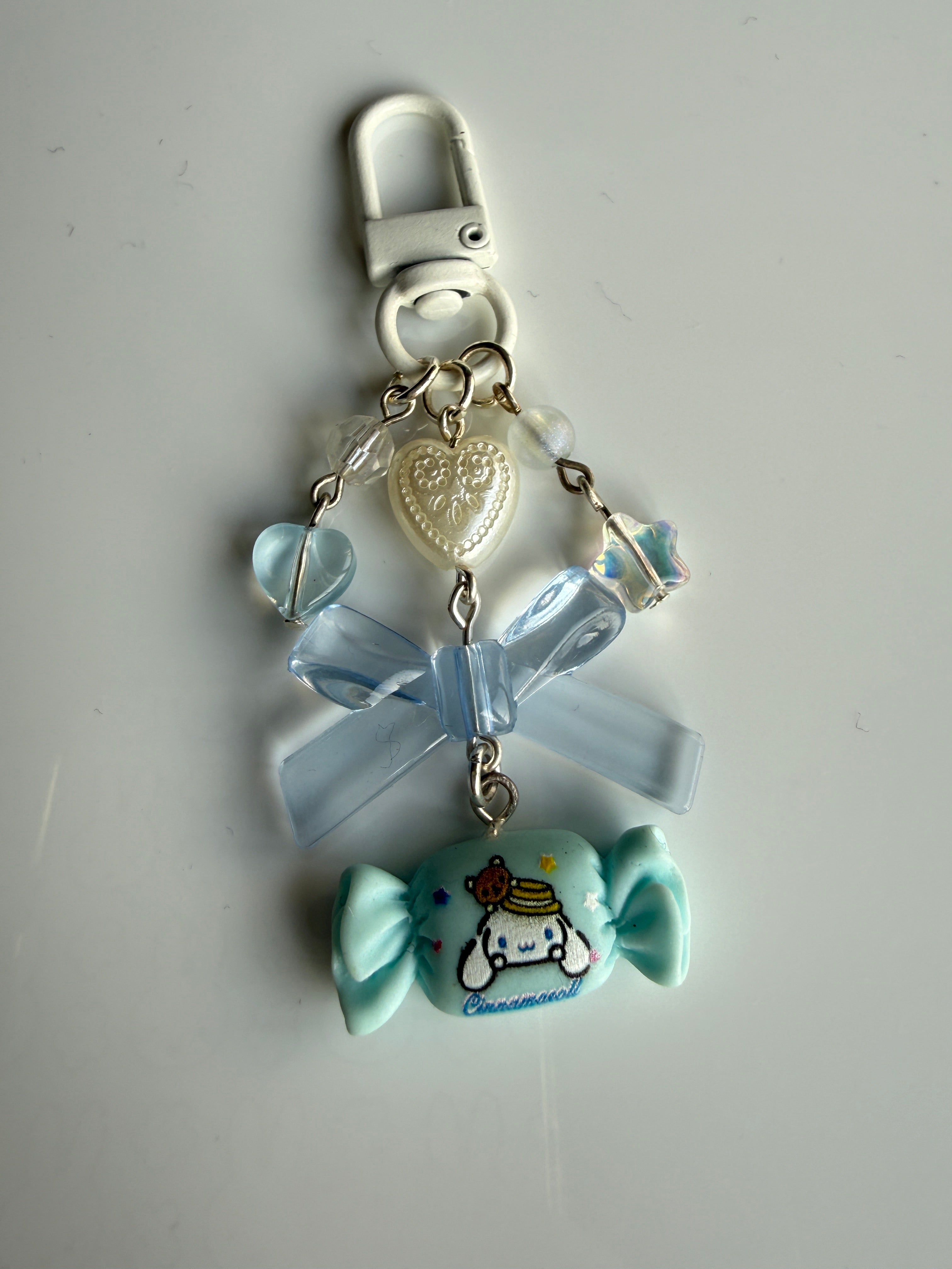 Kawaii Bow Keychain – Sanrio Inspired Beaded Charm | Pastel Y2K Bag Charm Cute Phone Accessory